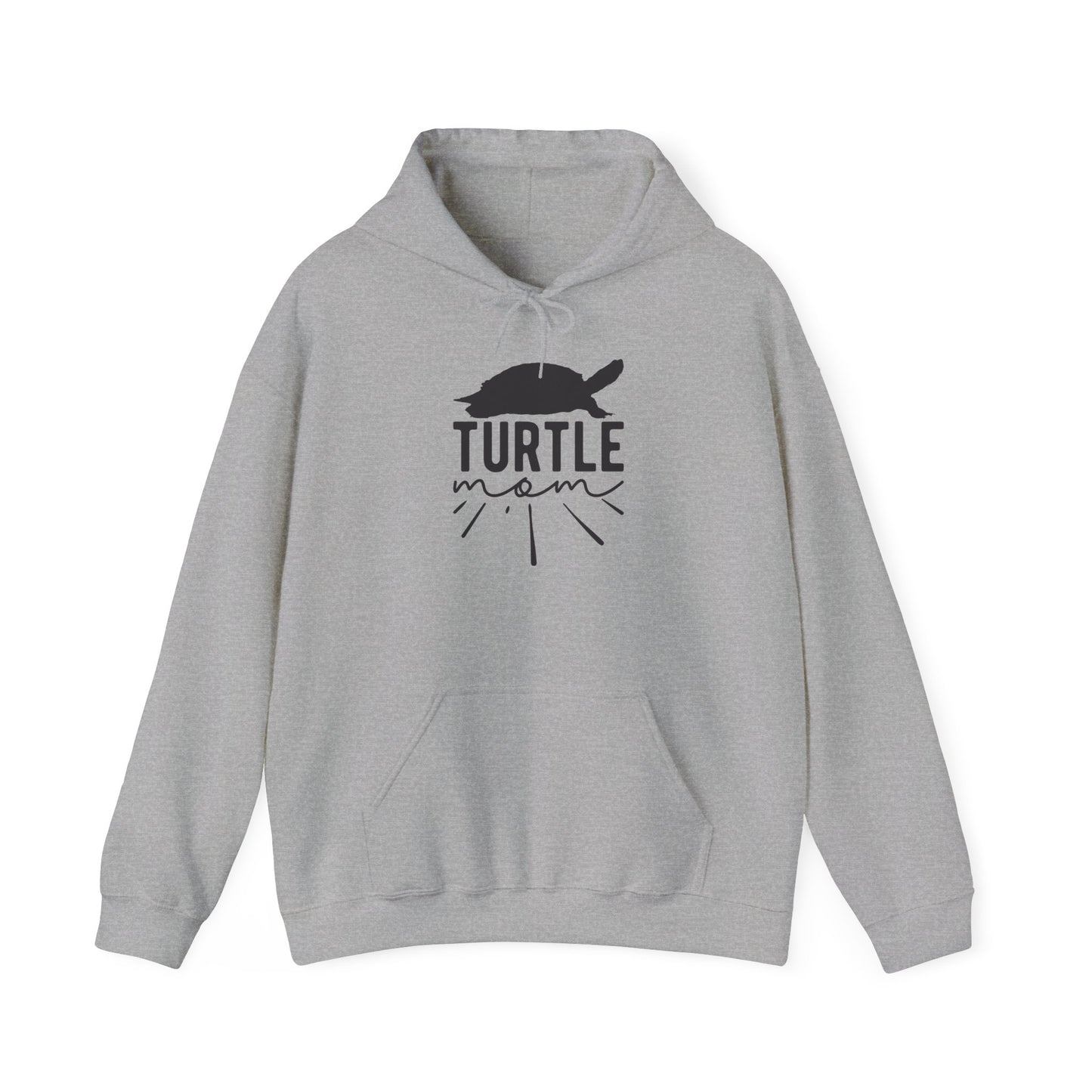 "Turtle Mom" Cozy Unisex Hooded Sweatshirt with Bold Print - Great for Reptile Lovers