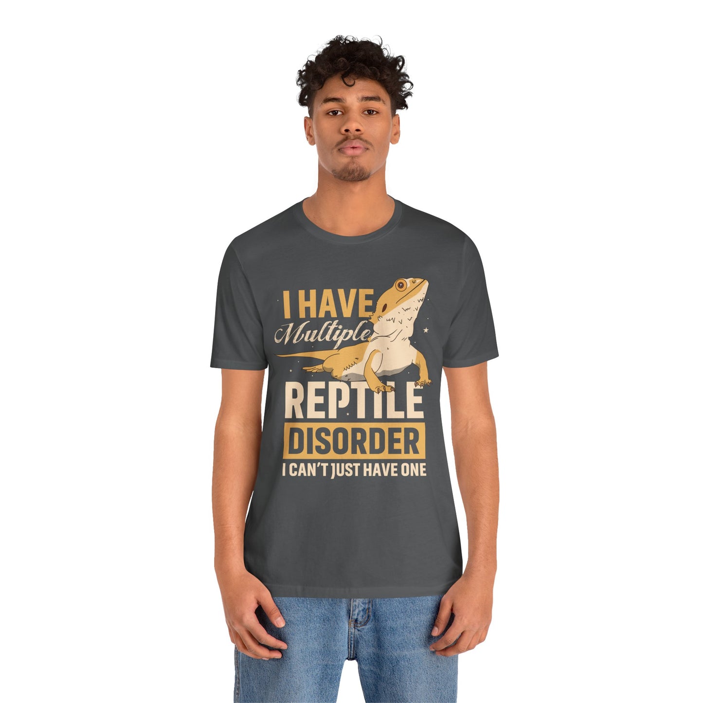 "Multiple Reptile Disorder" Print Unisex Jersey Tee - Casual Everyday Wear - Great for Reptile Lovers