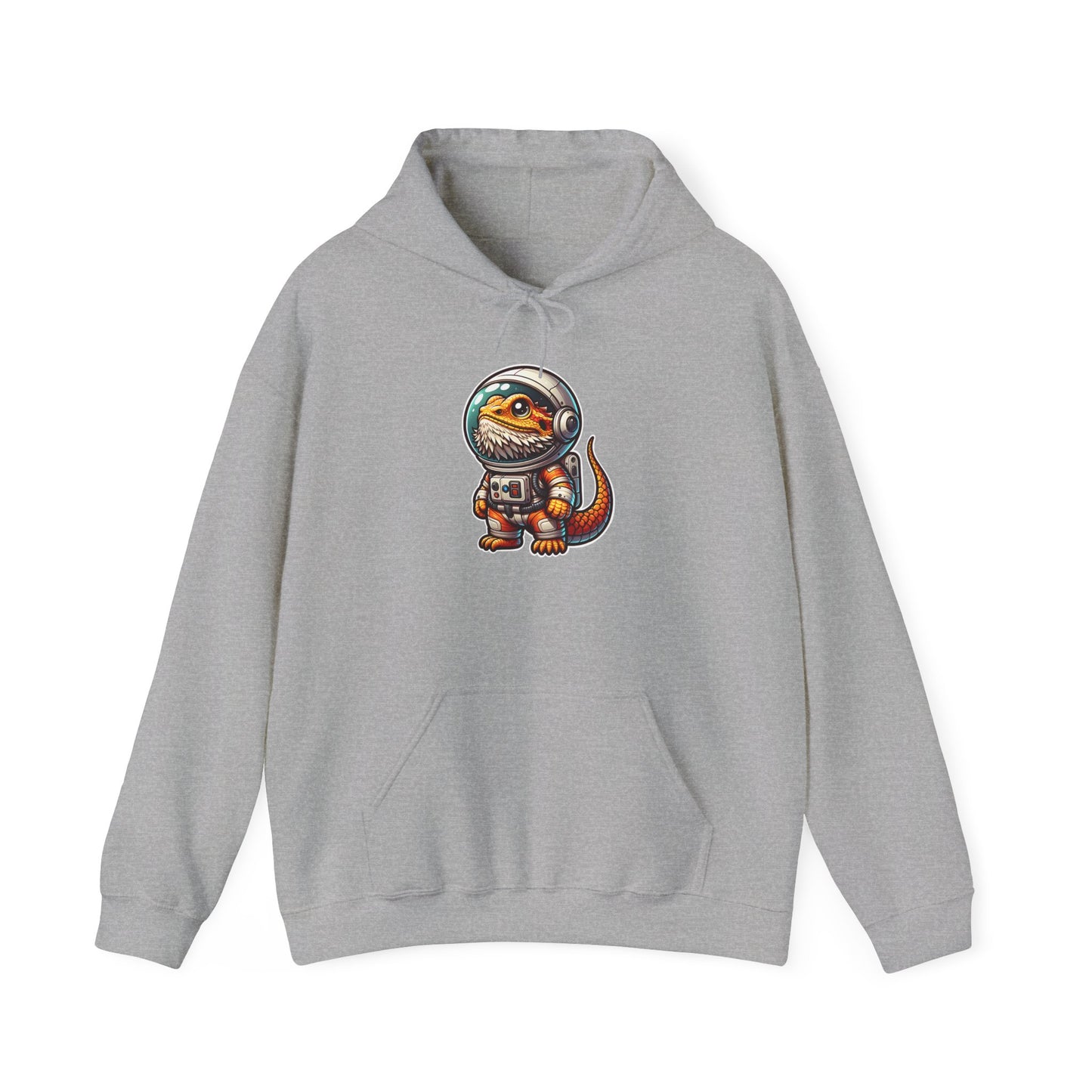 Space Beardie Unisex Hooded Sweatshirt with Bold Print - Great for Reptile Lovers