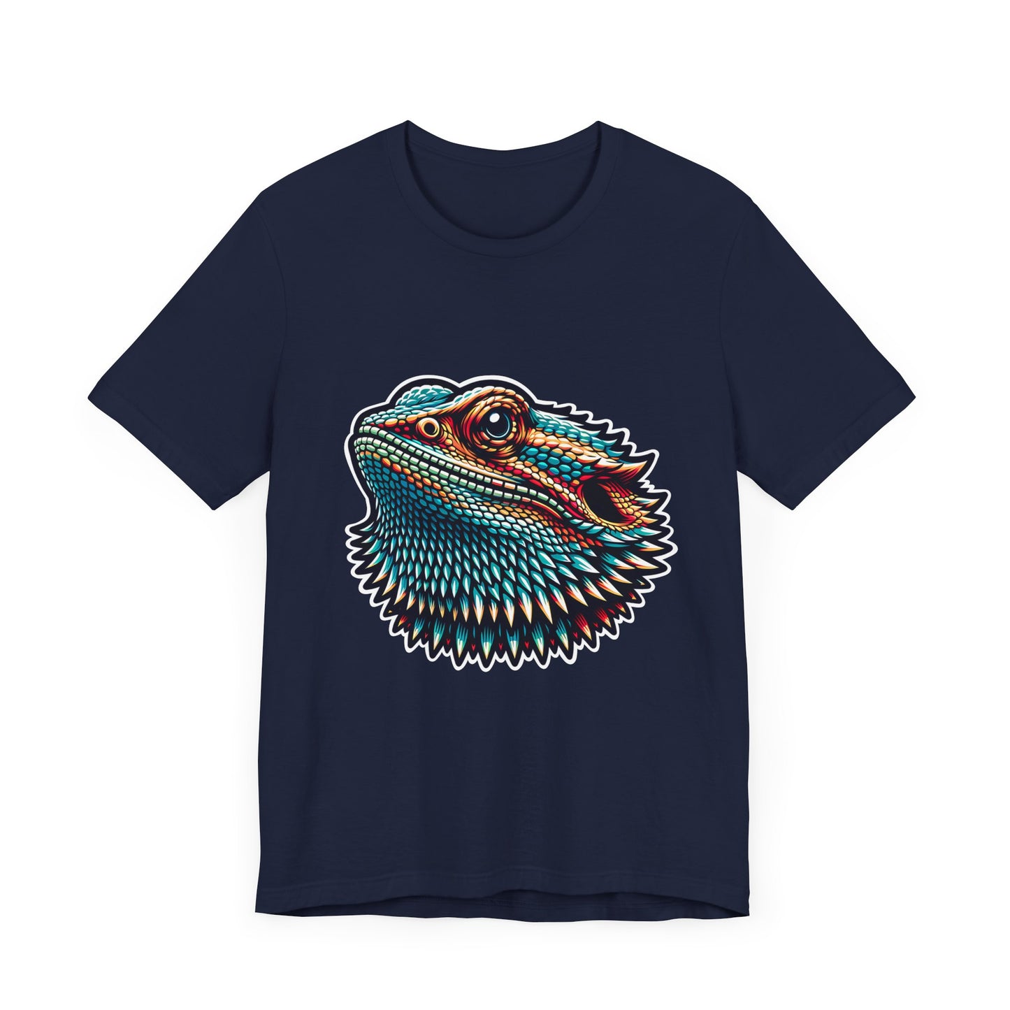 Beardie Head Unisex Jersey Tee - Casual Everyday Wear - Great for Reptile Lovers