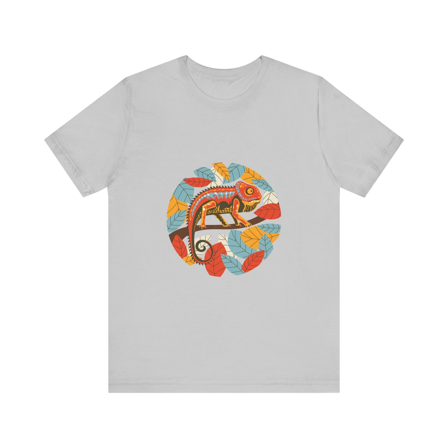 Leafy Chameleon Unisex Jersey Tee - Casual Everyday Wear - Great for Reptile Lovers