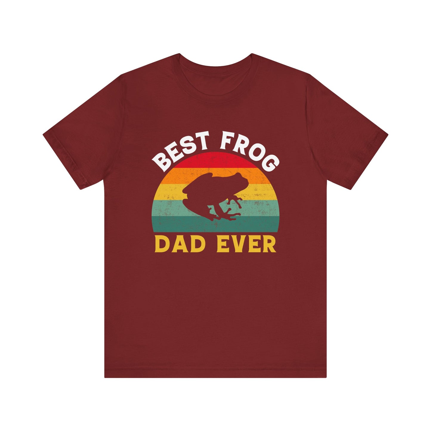 "Best Frog Dad" Print Unisex Jersey Tee - Casual Everyday Wear - Great for Reptile Lovers