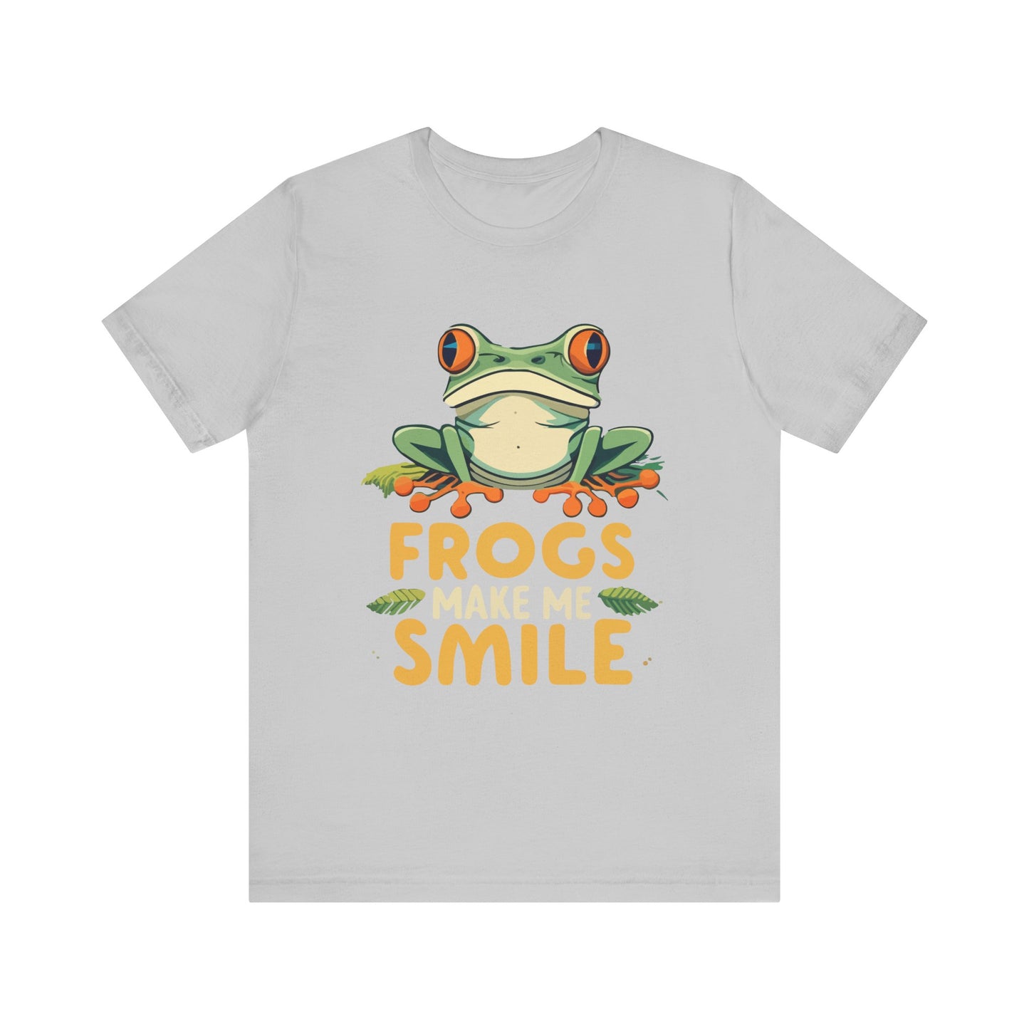 "Frogs Make Me Smile" Unisex Jersey Tee - Casual Everyday Wear - Great for Reptile Lovers