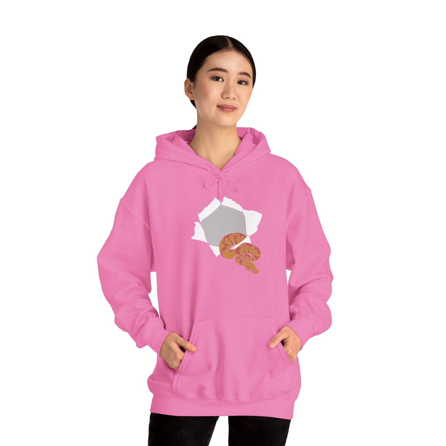 Python Escape Unisex Hooded Sweatshirt with Bold Print - Great for Reptile Lovers