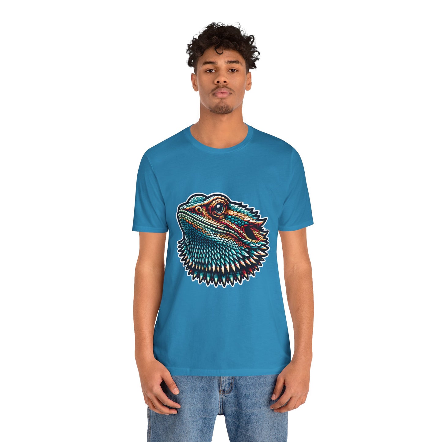 Beardie Head Unisex Jersey Tee - Casual Everyday Wear - Great for Reptile Lovers