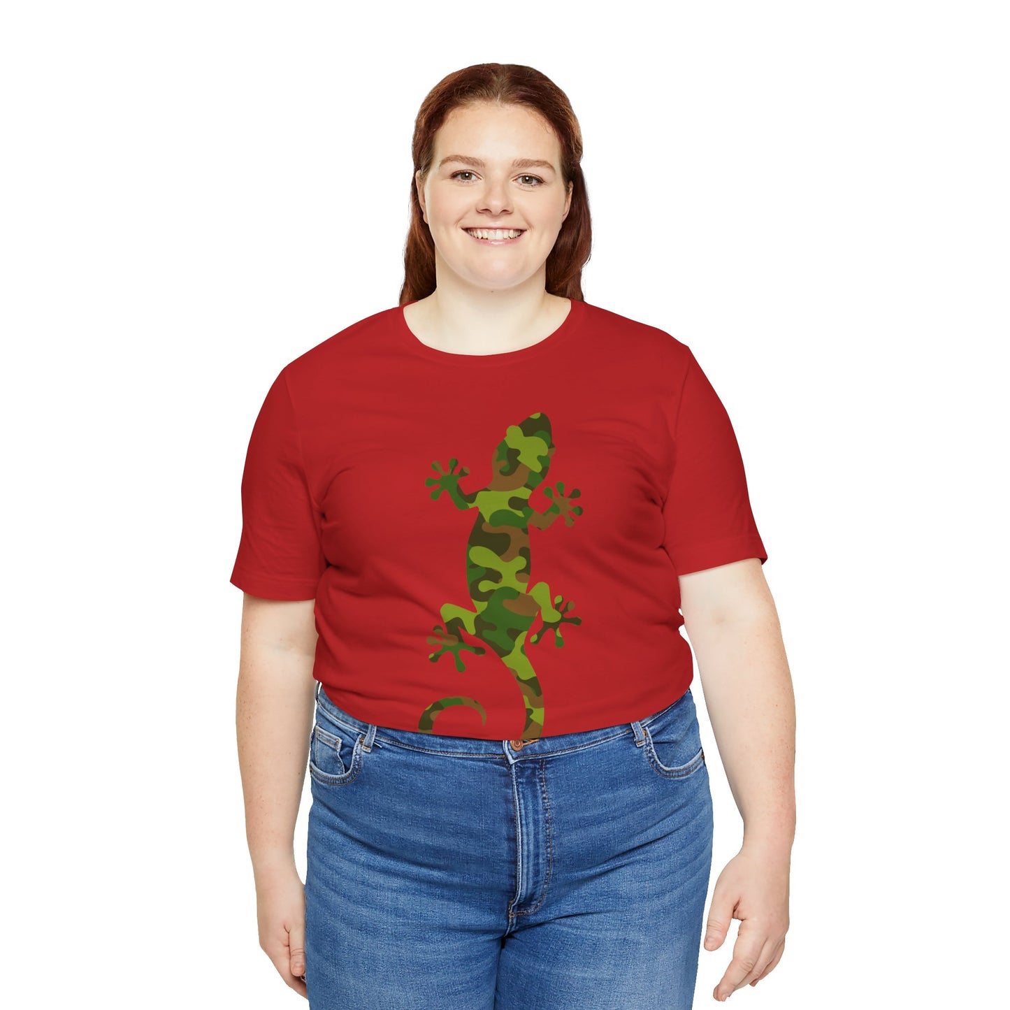 Camo Lizard Unisex Jersey Tee - Casual Everyday Wear - Great for Reptile Lovers