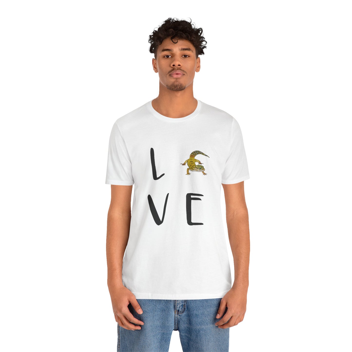 Leopard Gecko Love Unisex Jersey Tee - Casual Everyday Wear - Great for Reptile Lovers