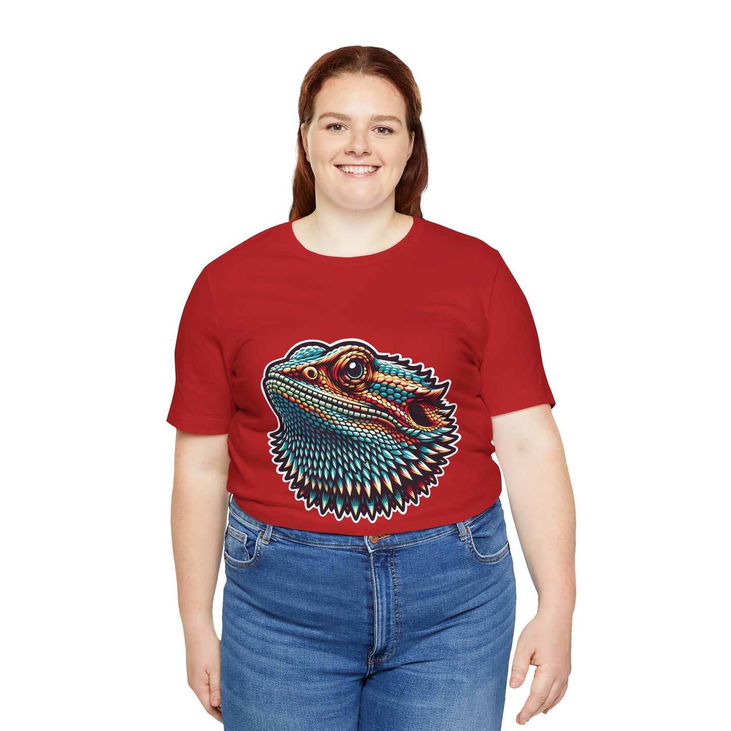 Beardie Head Unisex Jersey Tee - Casual Everyday Wear - Great for Reptile Lovers