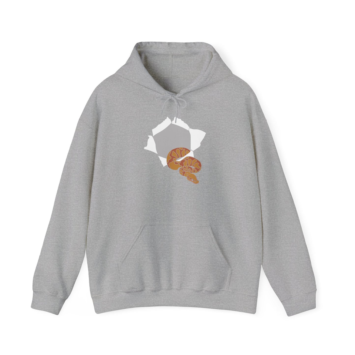 Python Escape Unisex Hooded Sweatshirt with Bold Print - Great for Reptile Lovers