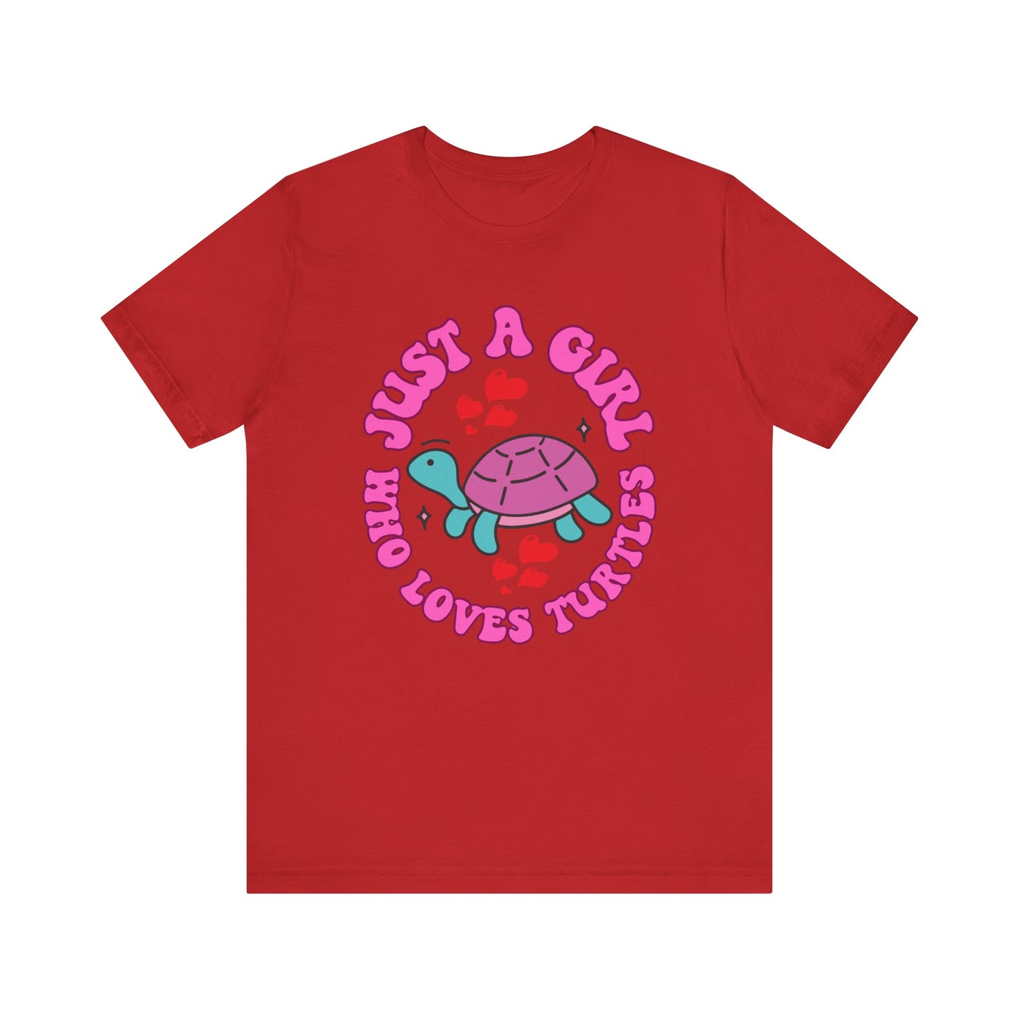 "Just a Girl Who Loves Turtles" Unisex Jersey Tee - Casual Everyday Wear - Great for Reptile Lovers