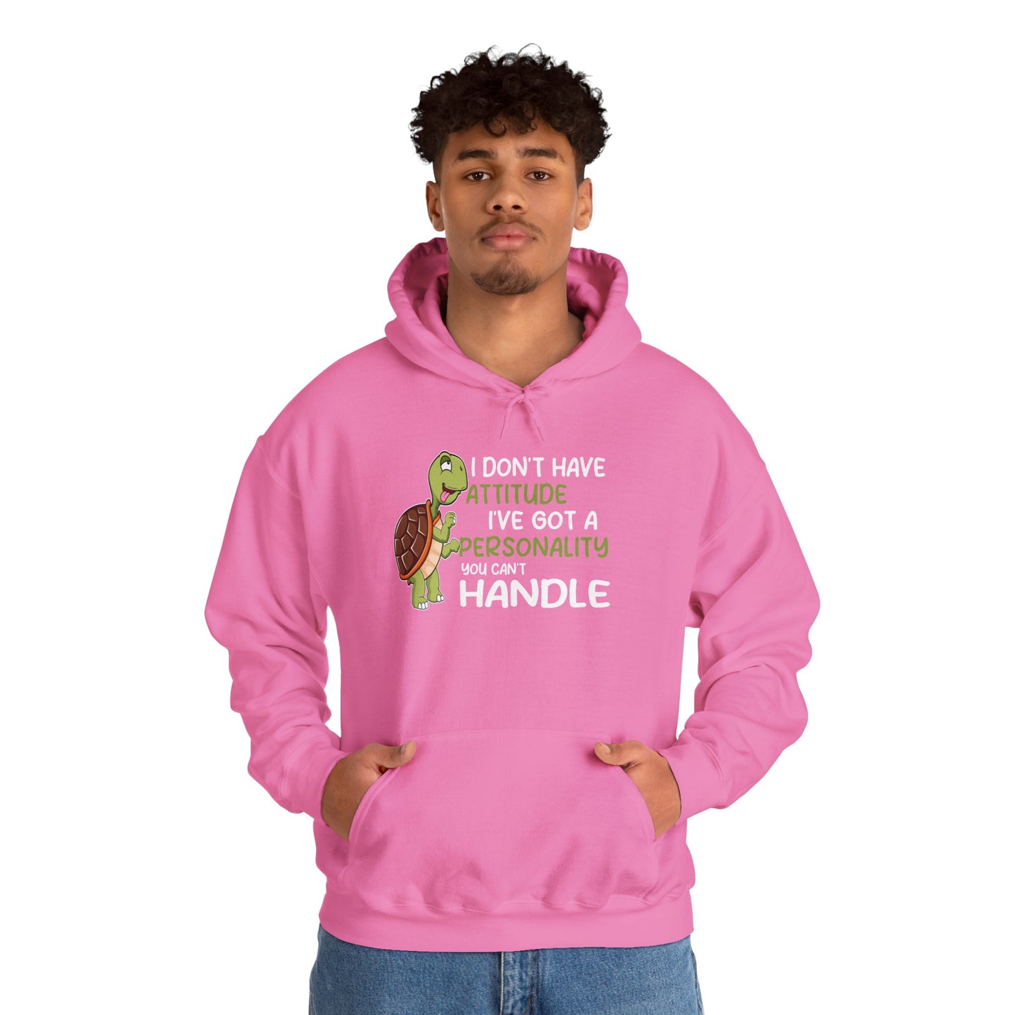 "A Personality You Can't Handle" Cozy Unisex Hooded Sweatshirt with Bold Print - Great for Reptile Lovers