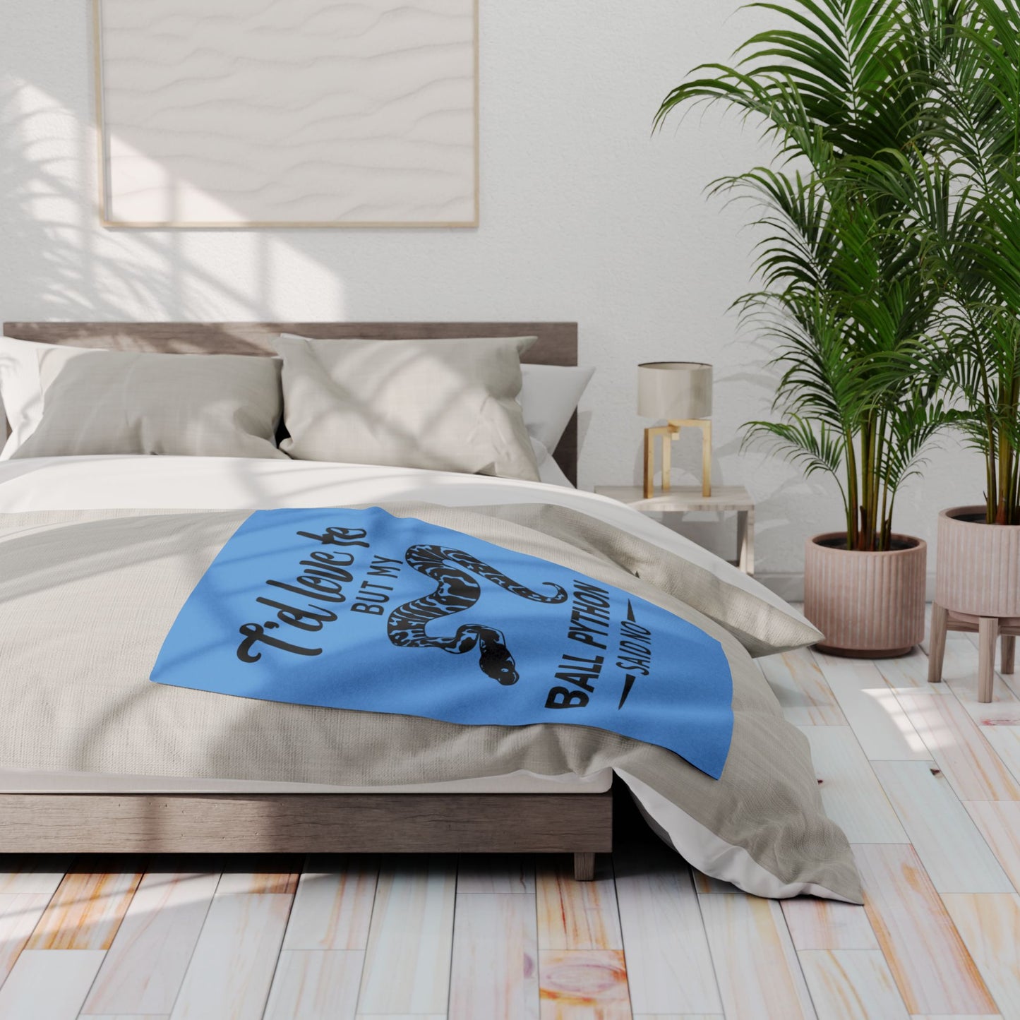 "My Ball Python Said No" Cozy Arctic Fleece Blanket | Perfect for Home Decor, Gifting, and Cozy Nights - Snuggle up with a Reptile