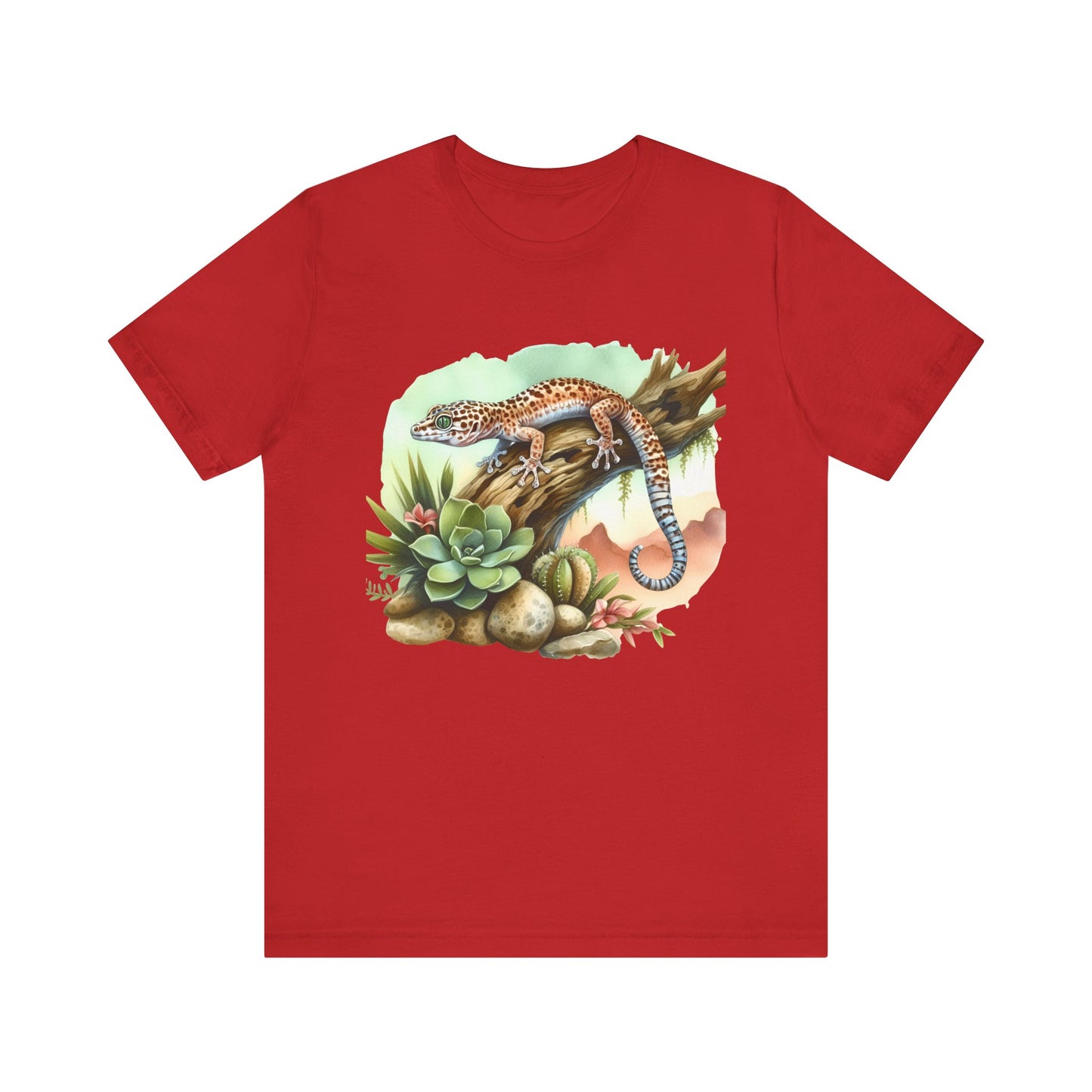 Gecko in a Tree Unisex Jersey Tee - Casual Everyday Wear - Great for Reptile Lovers