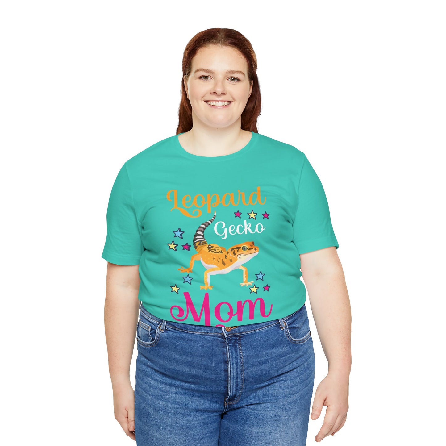 "Leopard Gecko Mom" Print Unisex Jersey Tee - Casual Everyday Wear - Great for Reptile Lovers