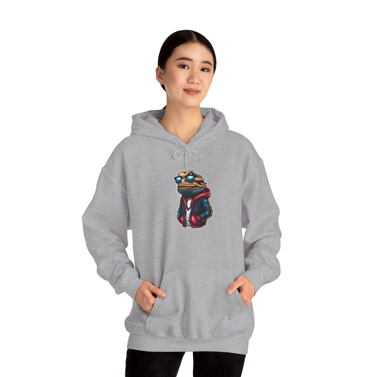 Cool Beardie Unisex Hooded Sweatshirt with Bold Print - Great for Reptile Lovers