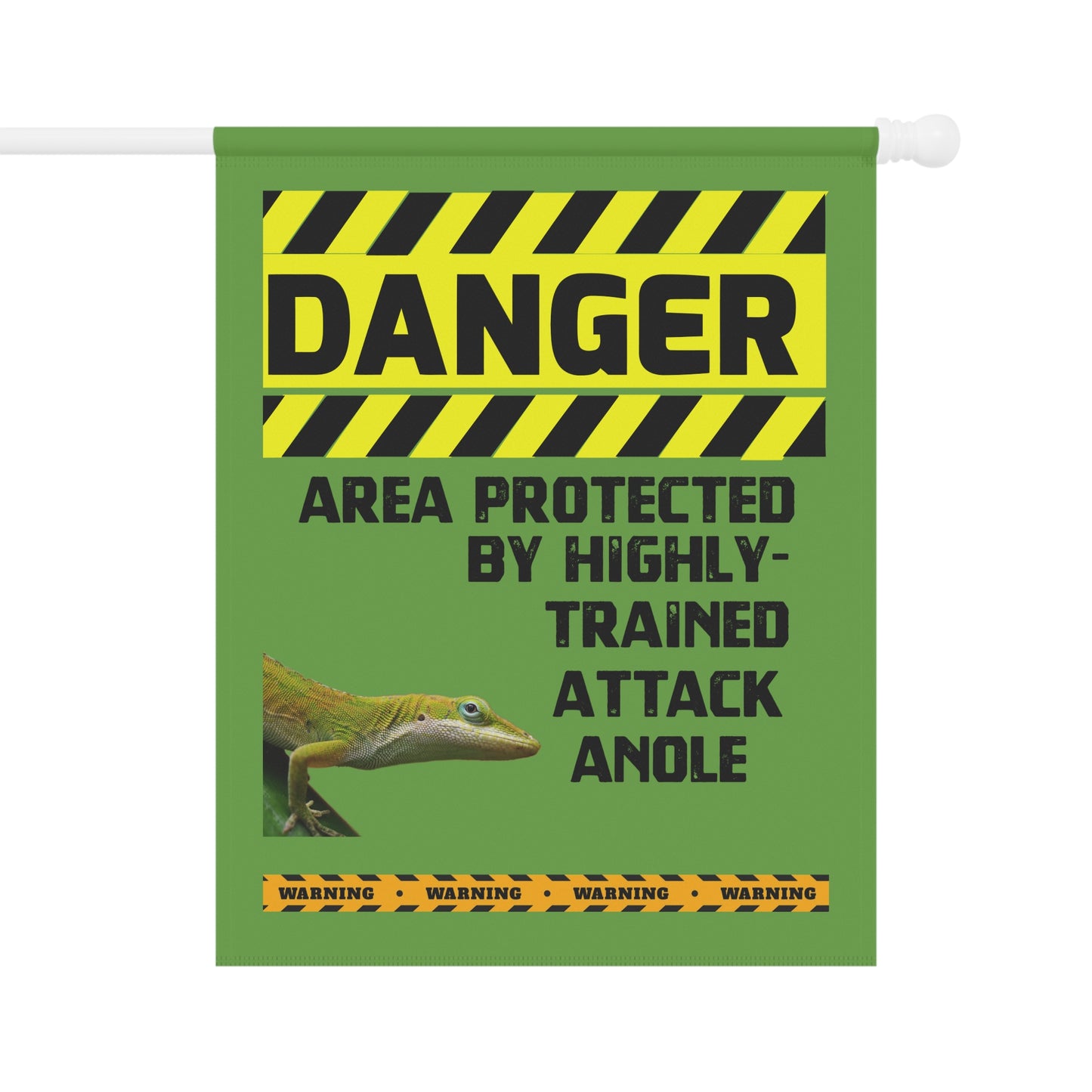 Anole Danger Garden House Banner - Customizable Outdoor Decor to Showcase Your Love of Reptiles