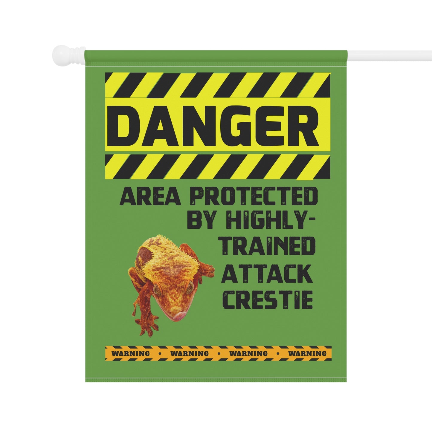 Crested Gecko Danger Garden House Banner - Customizable Outdoor Decor to Showcase Your Love of Reptiles