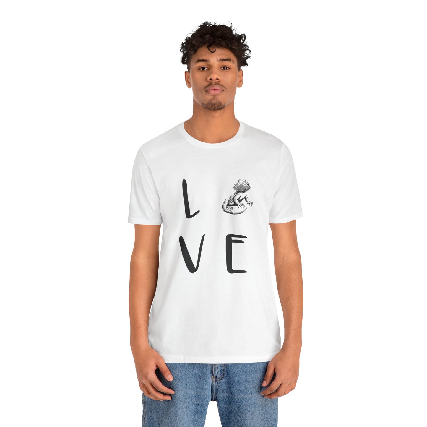 Beardie Love Unisex Jersey Tee - Casual Everyday Wear - Great for Reptile Lovers