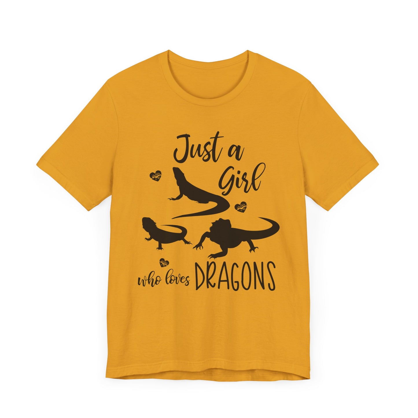 "Girl Who Loves Bearded Dragons" Unisex Jersey Tee - Casual Everyday Wear - Great for Reptile Lovers