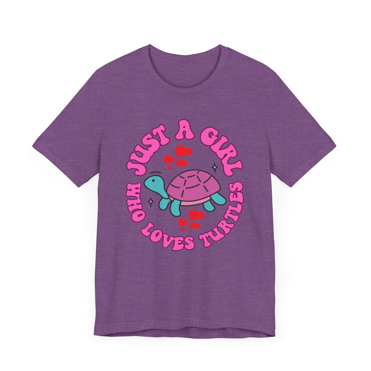 "Just a Girl Who Loves Turtles" Unisex Jersey Tee - Casual Everyday Wear - Great for Reptile Lovers