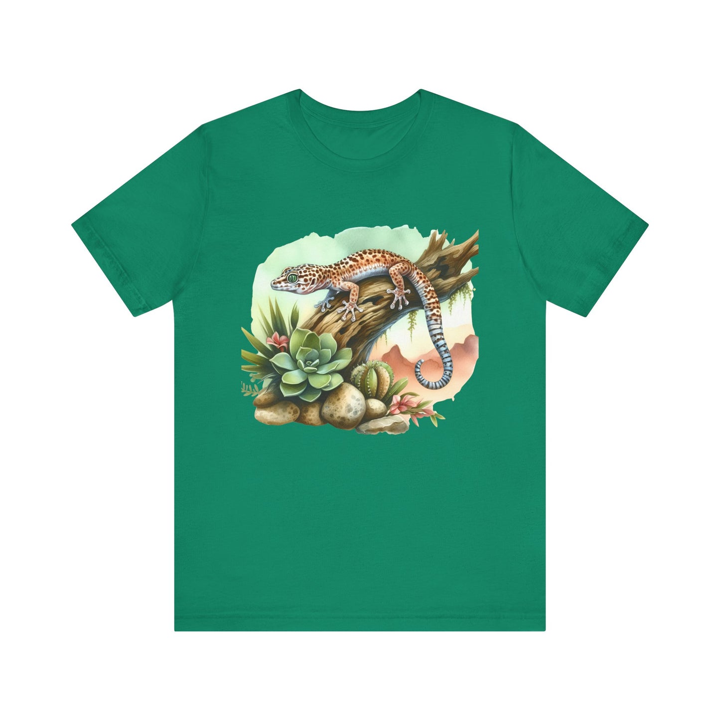 Gecko in a Tree Unisex Jersey Tee - Casual Everyday Wear - Great for Reptile Lovers