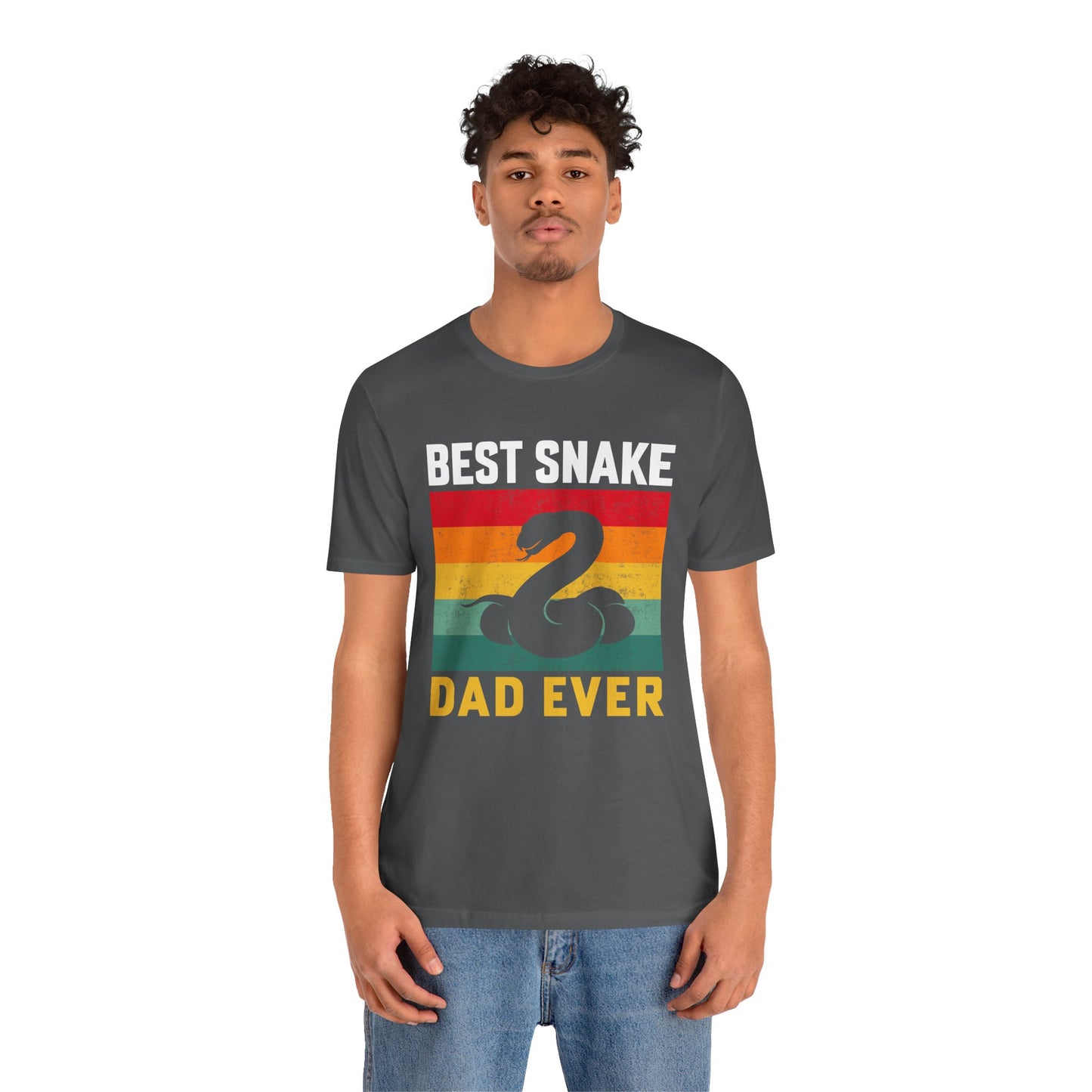 "Best Snake Dad" Unisex Jersey Tee - Casual Everyday Wear - Great for Reptile Lovers