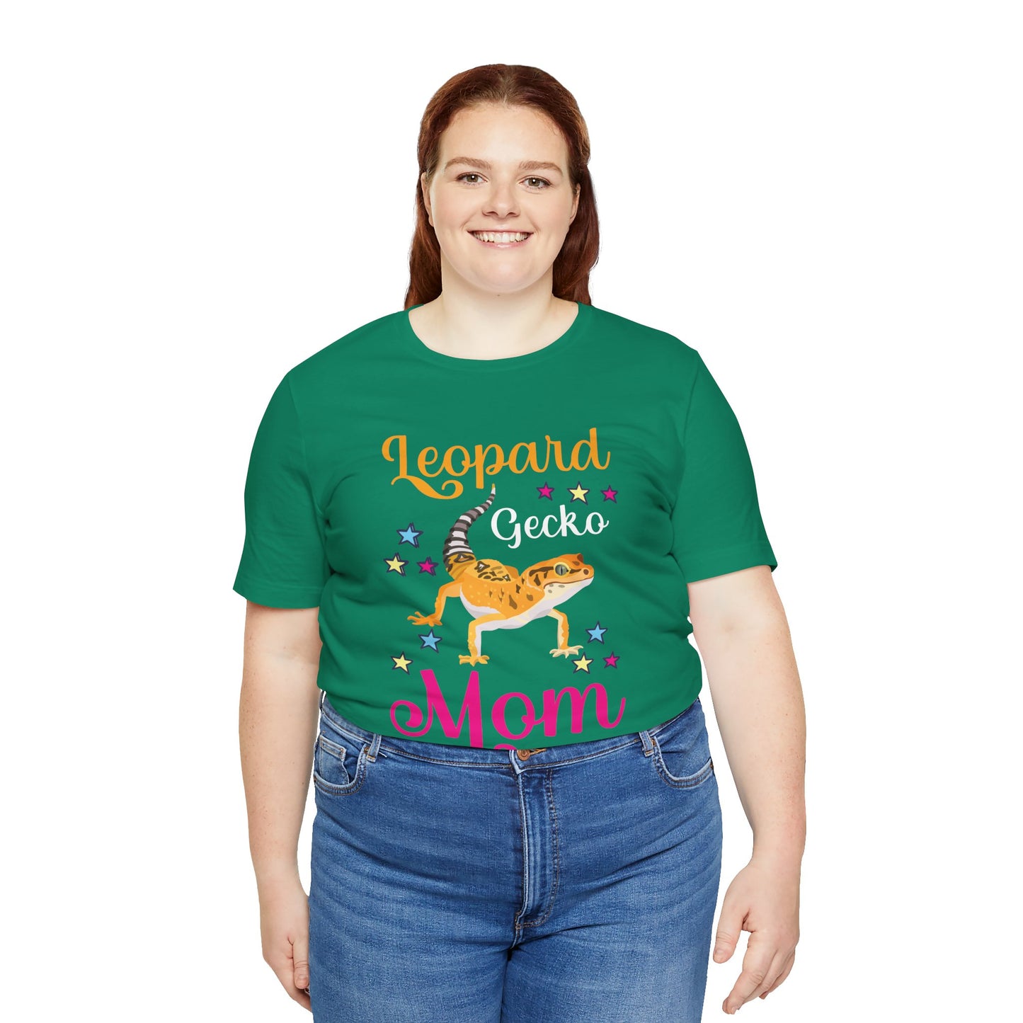 "Leopard Gecko Mom" Print Unisex Jersey Tee - Casual Everyday Wear - Great for Reptile Lovers