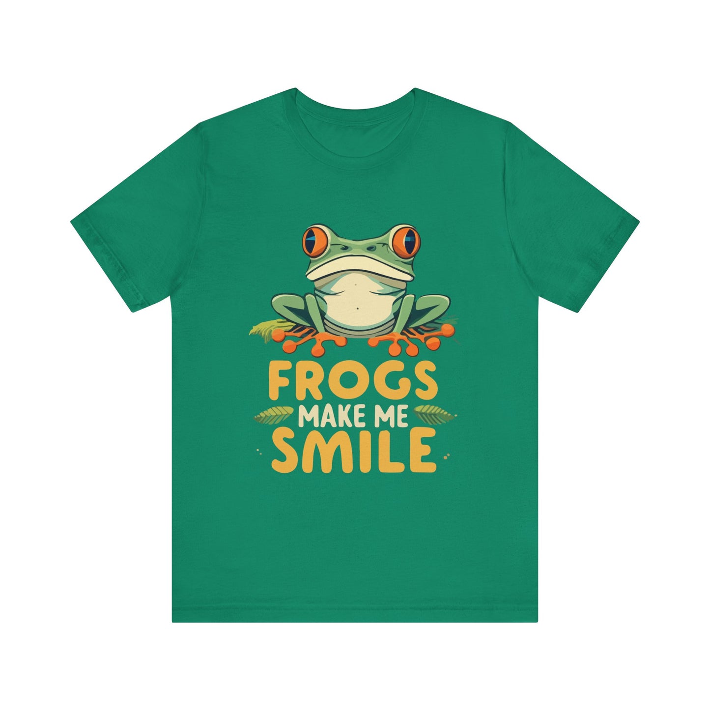 "Frogs Make Me Smile" Unisex Jersey Tee - Casual Everyday Wear - Great for Reptile Lovers