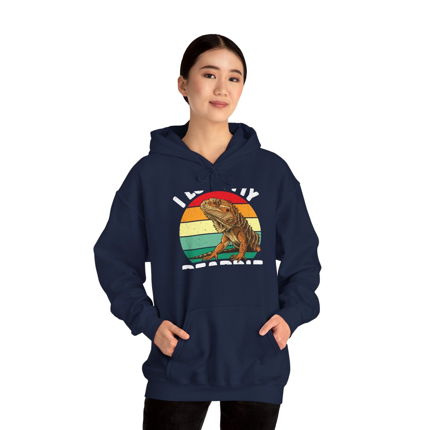Beardie Unisex Hooded Sweatshirt with Bold Print - Great for Reptile Lovers