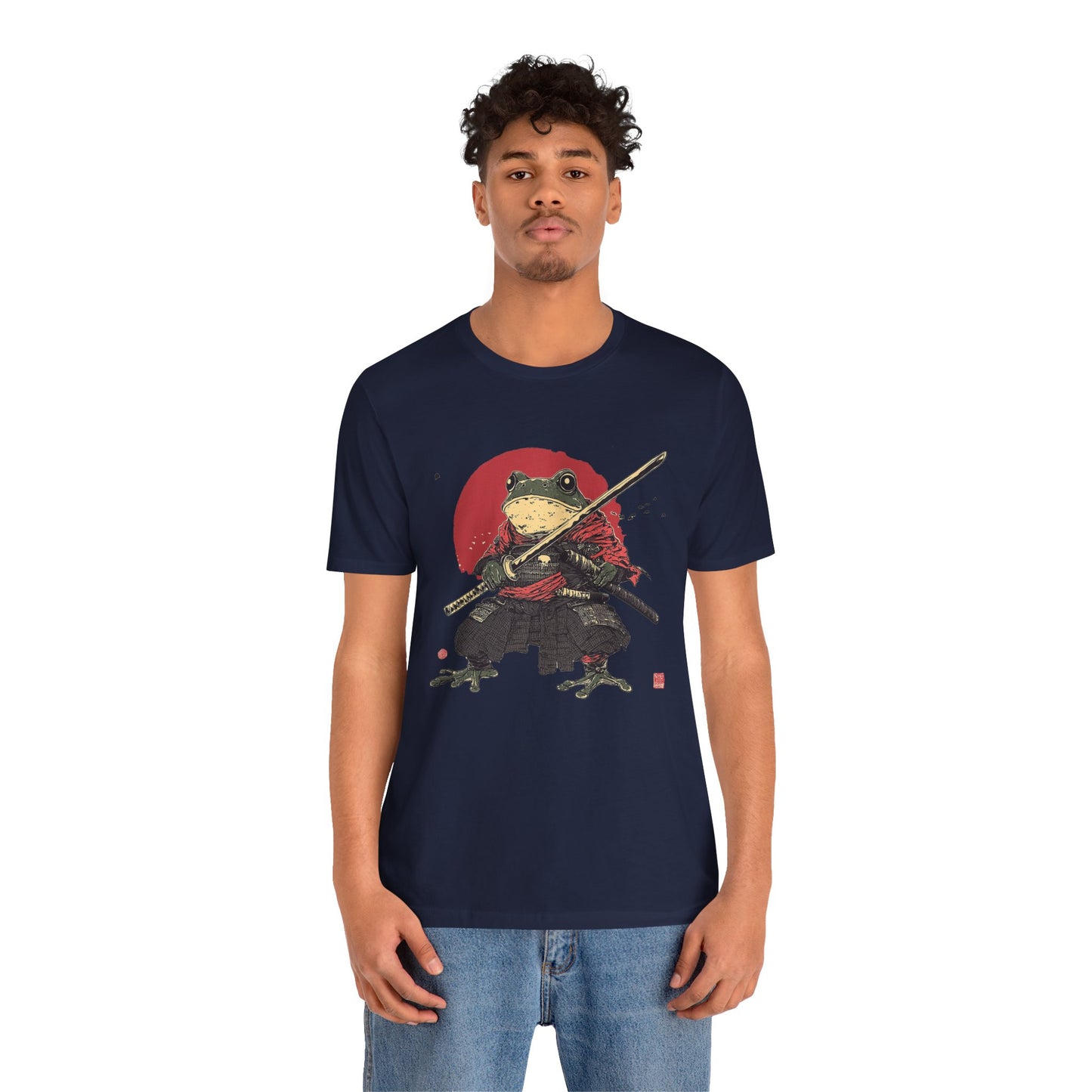 Samurai Frog Unisex Jersey Tee - Casual Everyday Wear - Great for Reptile Lovers