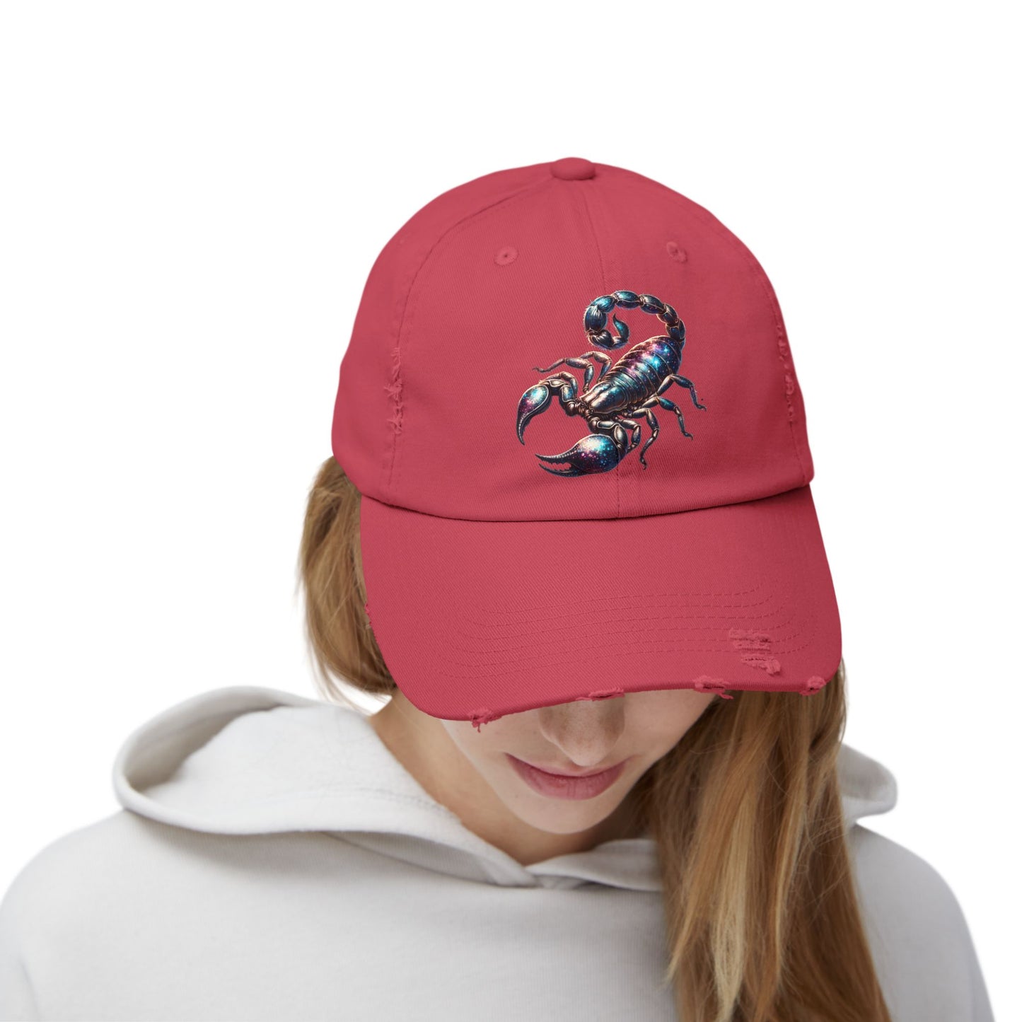 Scorpion Unisex Distressed Cap - Casual Streetwear Hat for Everyday Use - Great for Reptile Lovers