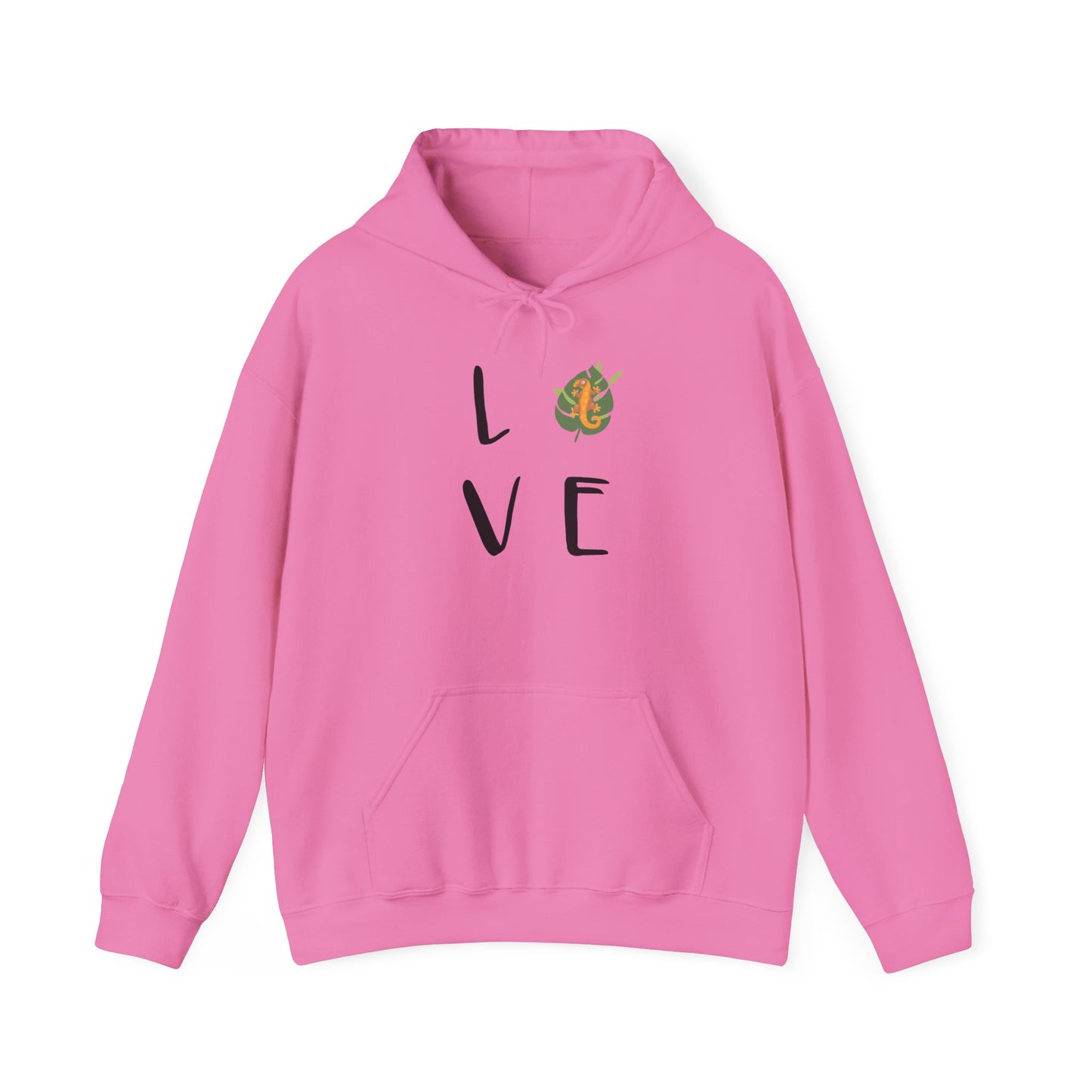 Crestie Love Cozy Unisex Hooded Sweatshirt with Bold Print - Great for Reptile Lovers
