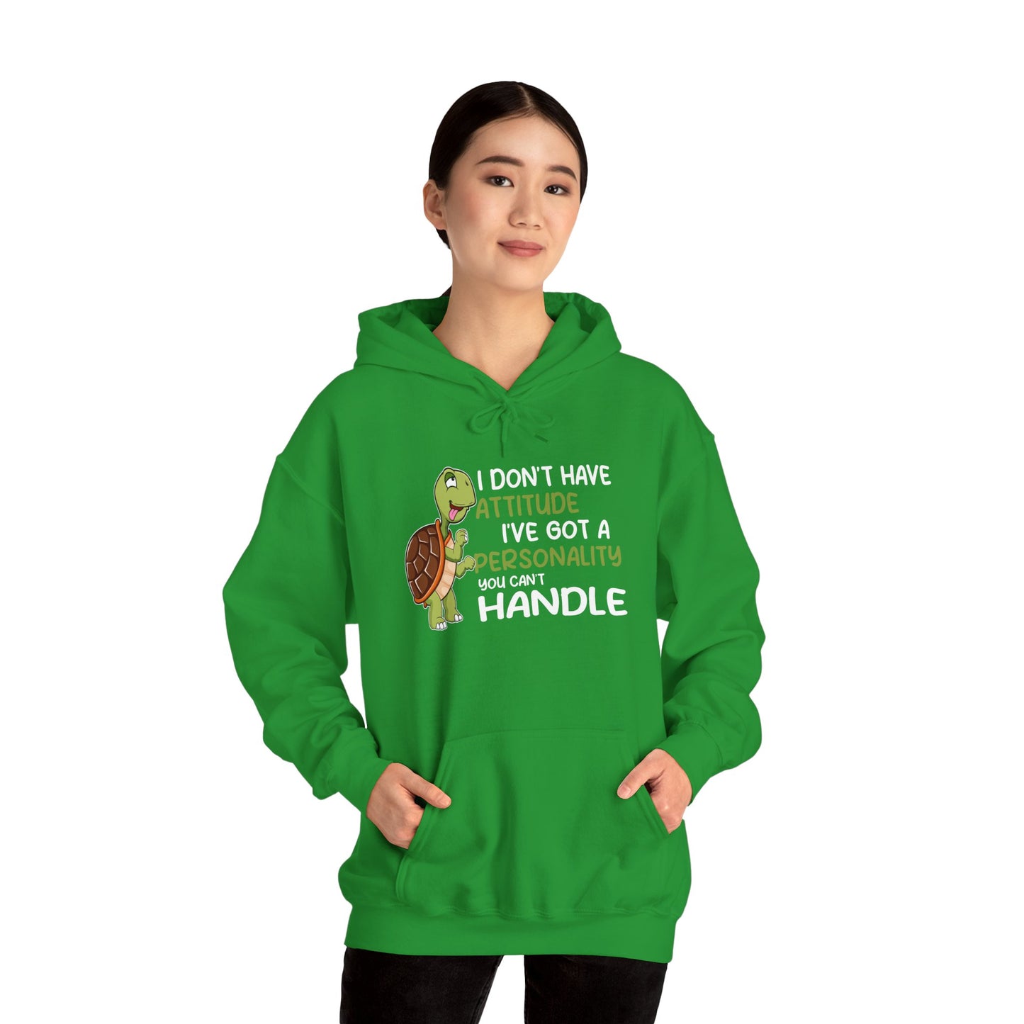 "A Personality You Can't Handle" Cozy Unisex Hooded Sweatshirt with Bold Print - Great for Reptile Lovers