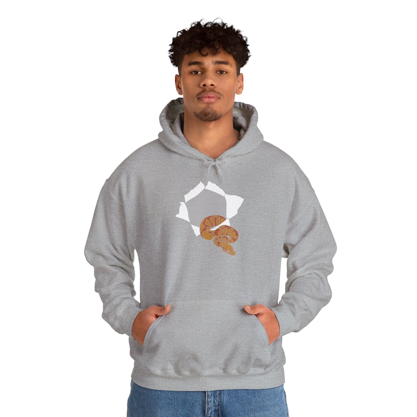 Python Escape Unisex Hooded Sweatshirt with Bold Print - Great for Reptile Lovers