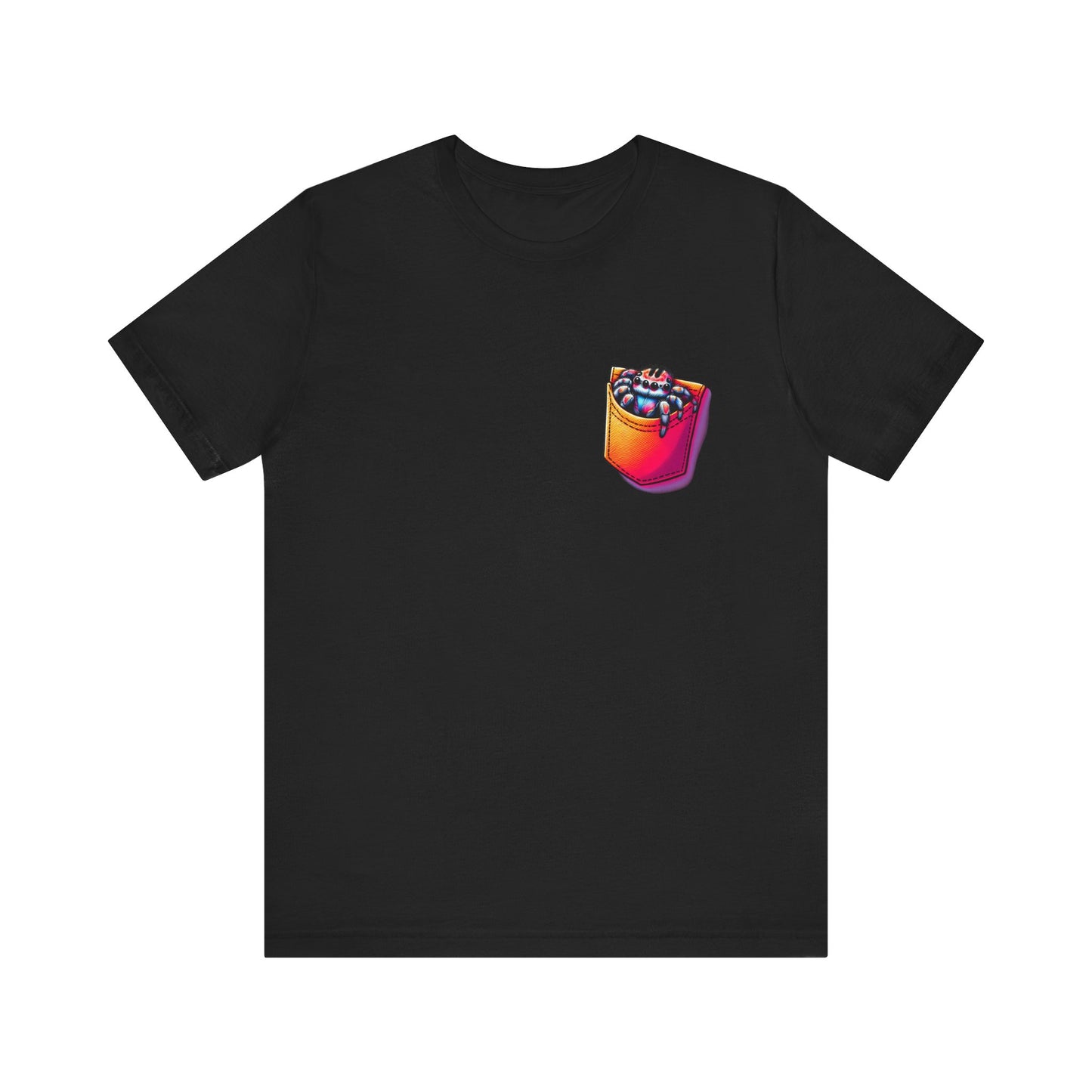 "Pocket Spider" Print Unisex Jersey Tee - Casual Everyday Wear - Great for Reptile Lovers