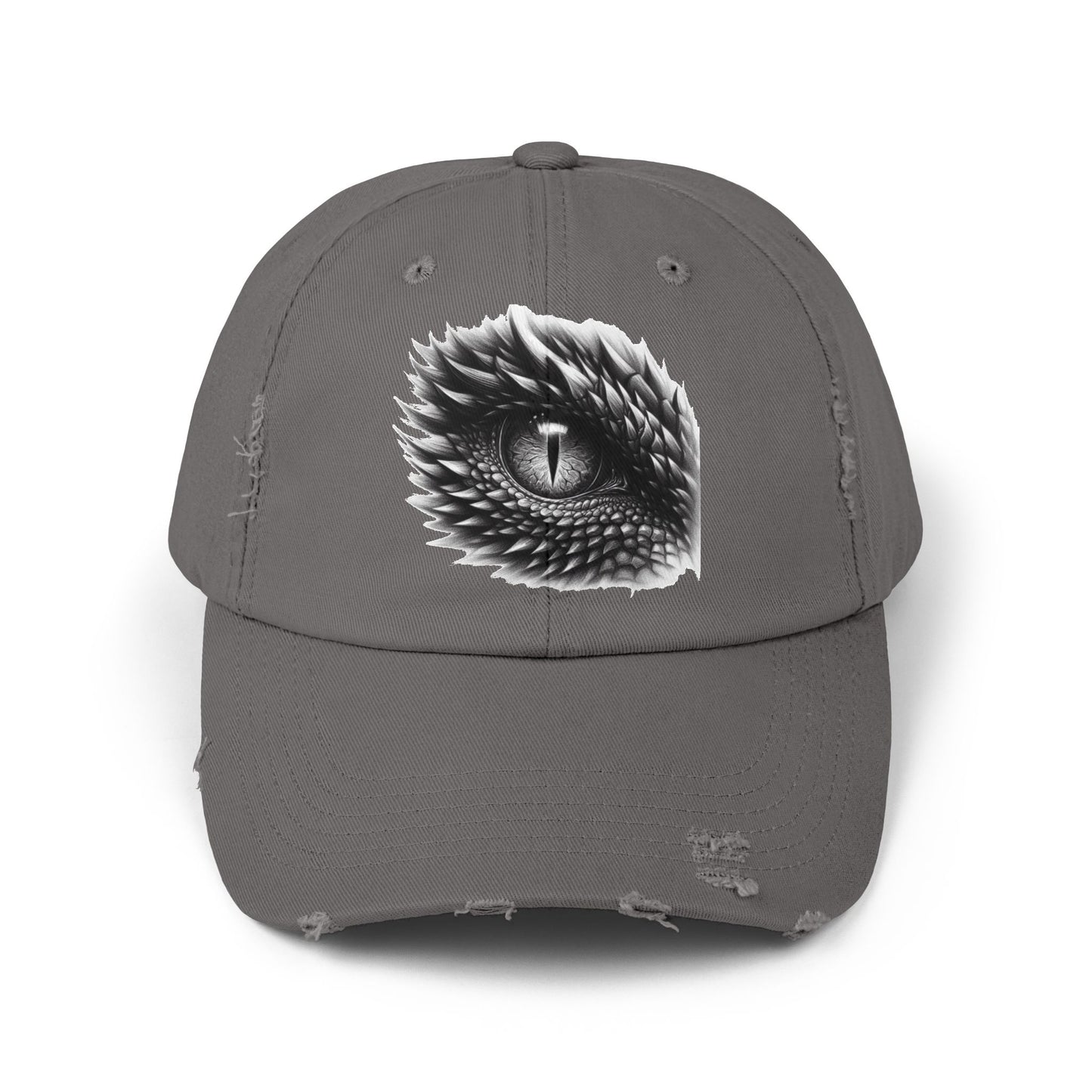 Reptile Eye Unisex Distressed Cap - Casual Streetwear Hat for Everyday Use - Great for Reptile Lovers