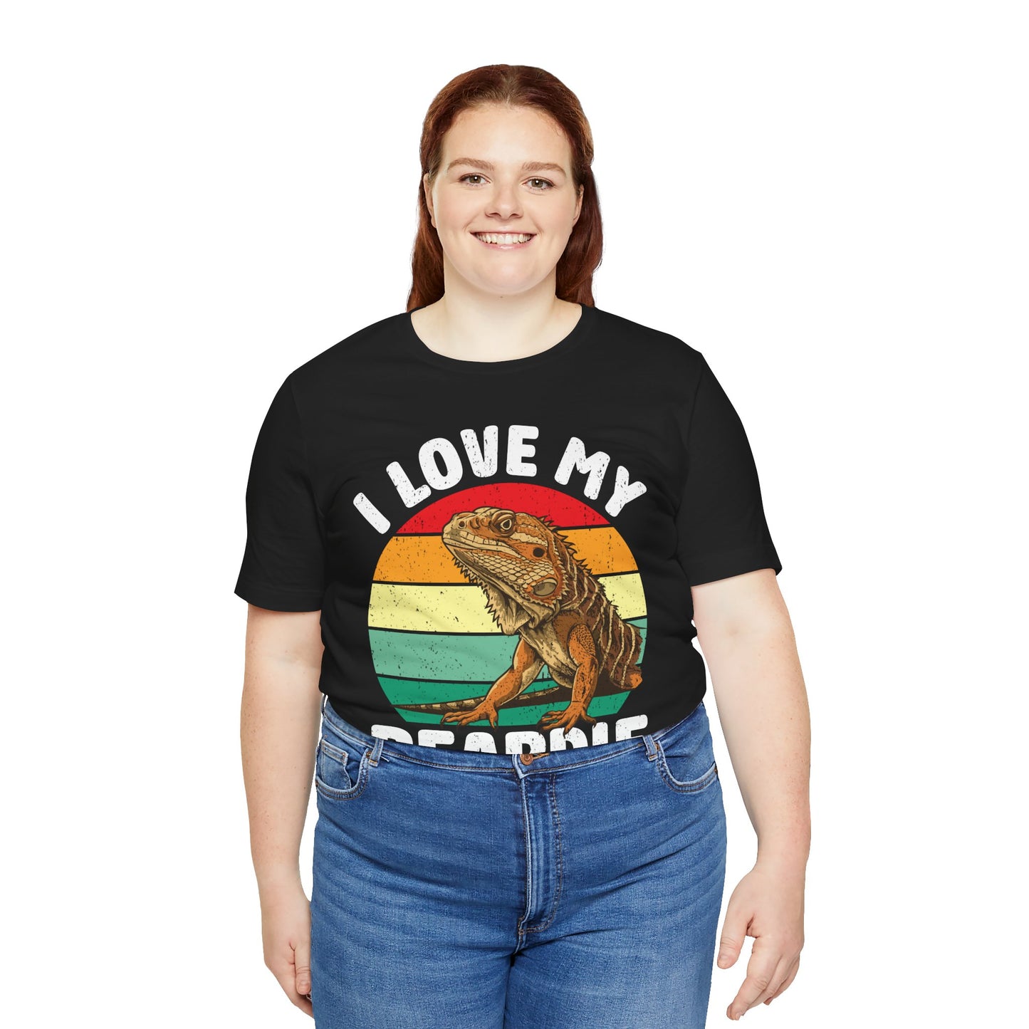 "I Love My Beardie" Unisex Jersey Tee - Casual Everyday Wear - Great for Reptile Lovers