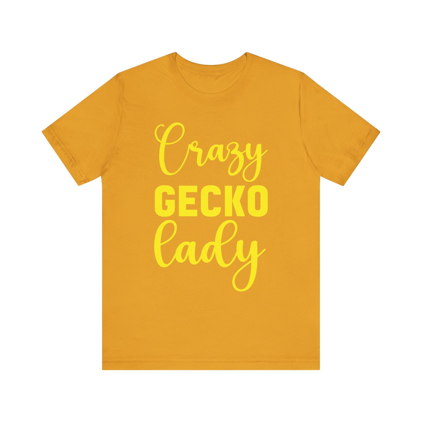 "Crazy Gecko Lady" Unisex Jersey Tee - Casual Everyday Wear - Great for Reptile Lovers