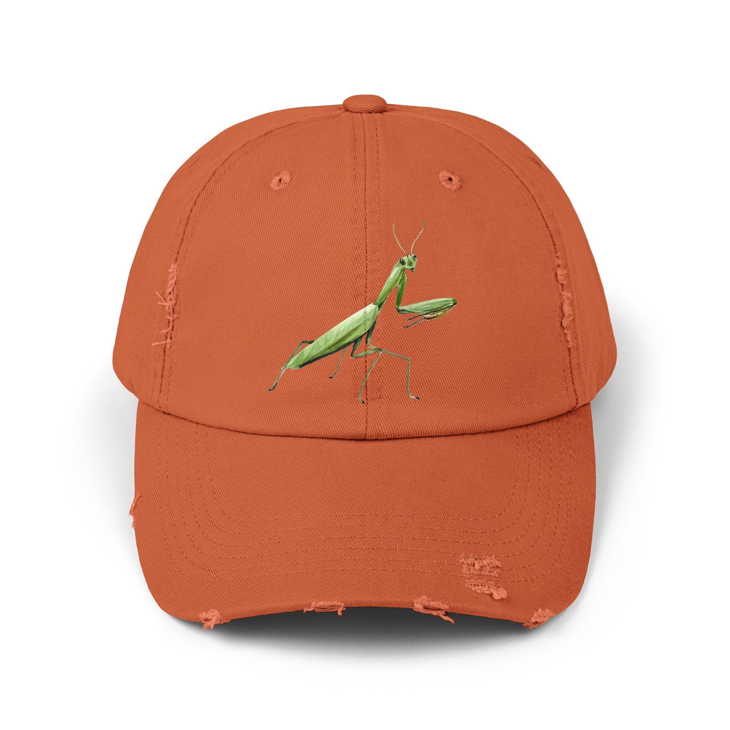 Praying Mantis Unisex Distressed Cap - Casual Streetwear Hat for Everyday Use - Great for Reptile Lovers