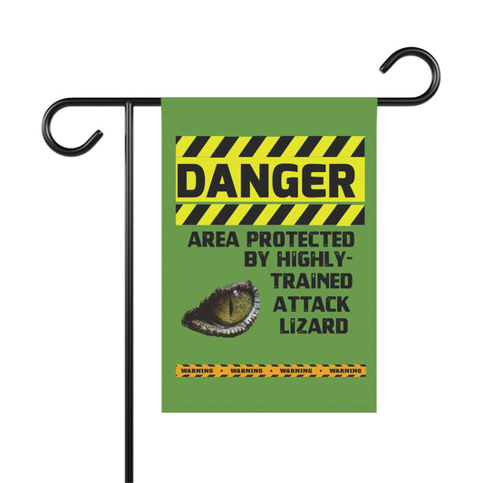 Lizard Danger Garden House Banner - Customizable Outdoor Decor to Showcase Your Love of Reptiles