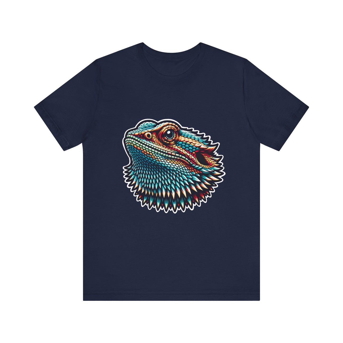 Beardie Head Unisex Jersey Tee - Casual Everyday Wear - Great for Reptile Lovers