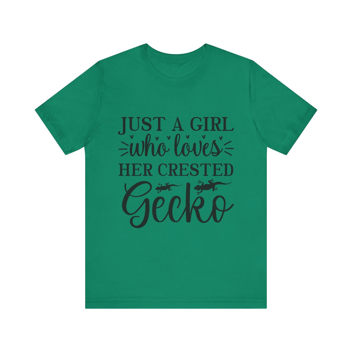 "Just a Girl Crested Gecko" Print Unisex Jersey Tee - Casual Everyday Wear - Great for Reptile Lovers