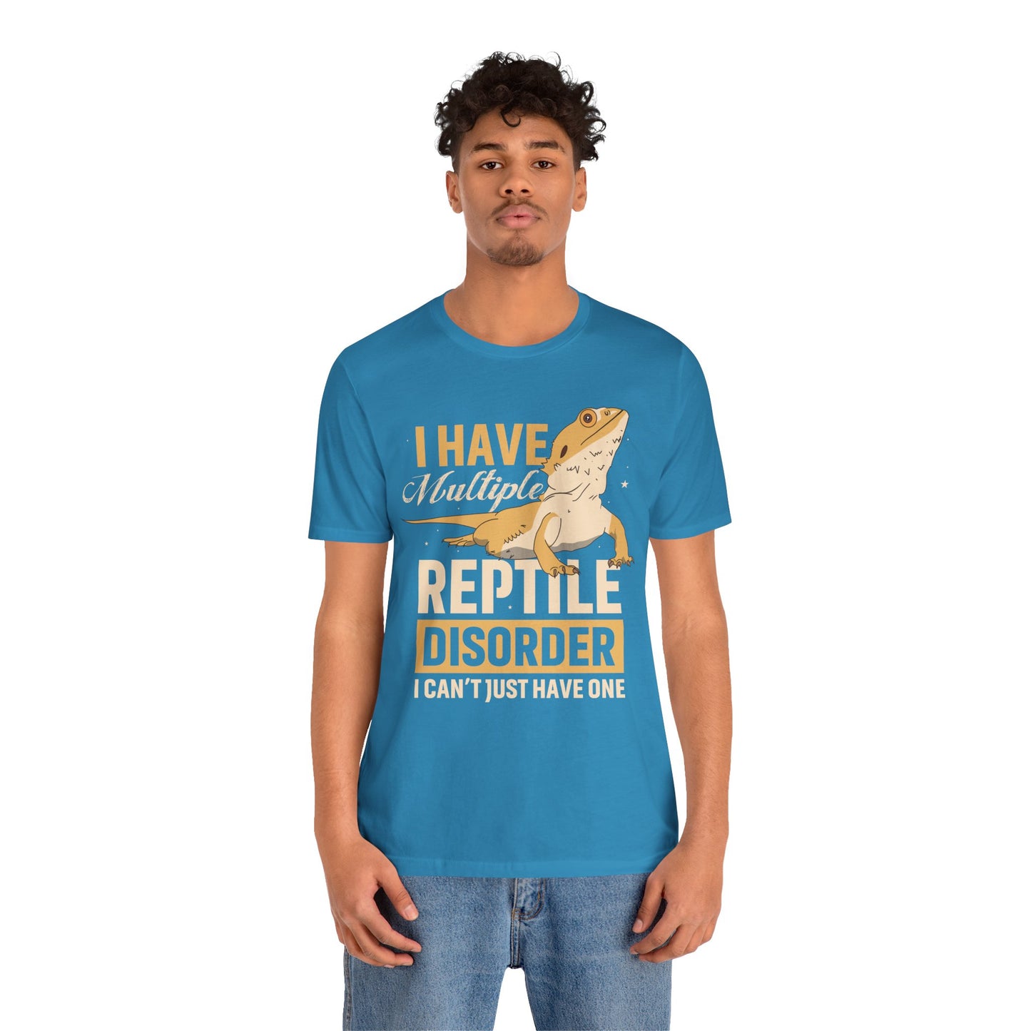 "Multiple Reptile Disorder" Print Unisex Jersey Tee - Casual Everyday Wear - Great for Reptile Lovers