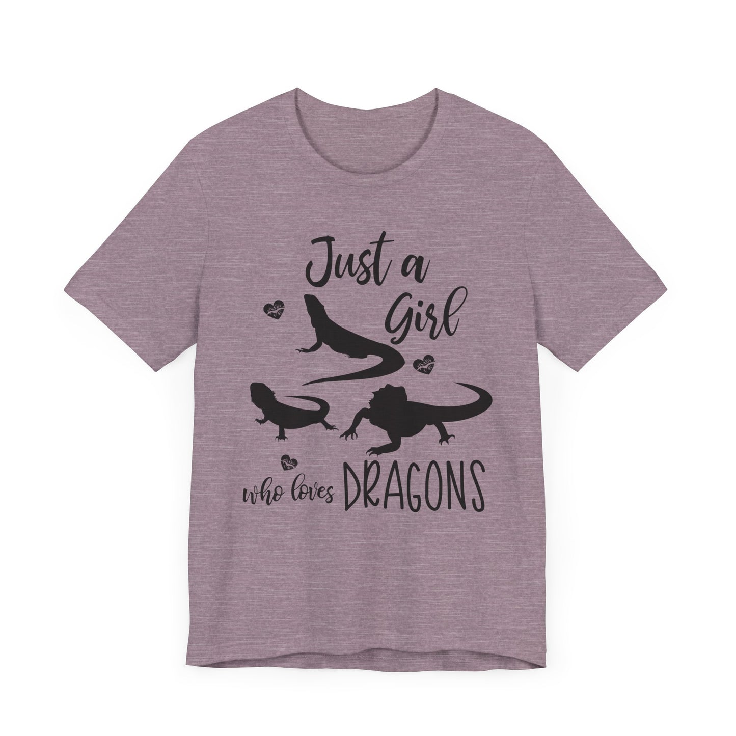 "Girl Who Loves Bearded Dragons" Unisex Jersey Tee - Casual Everyday Wear - Great for Reptile Lovers