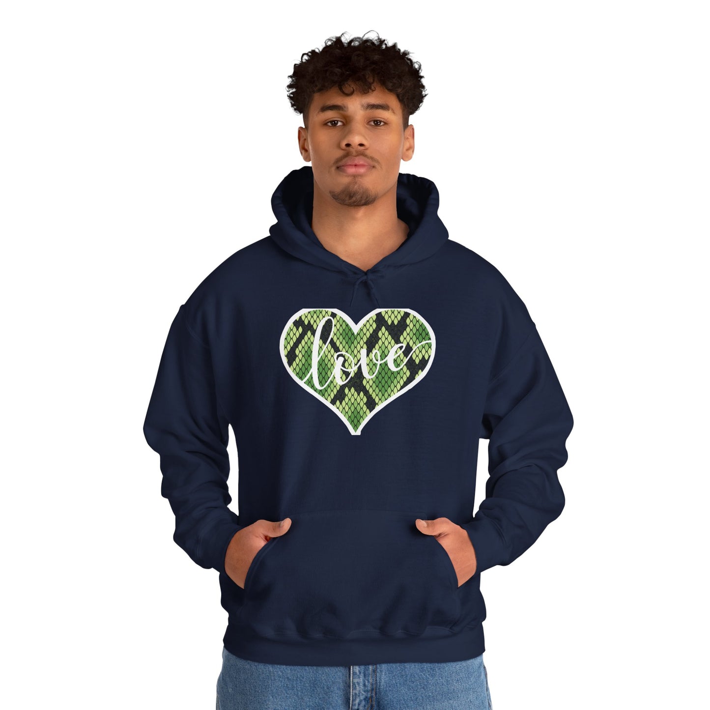 Reptile Love Unisex Hooded Sweatshirt with Bold Print - Great for Reptile Lovers