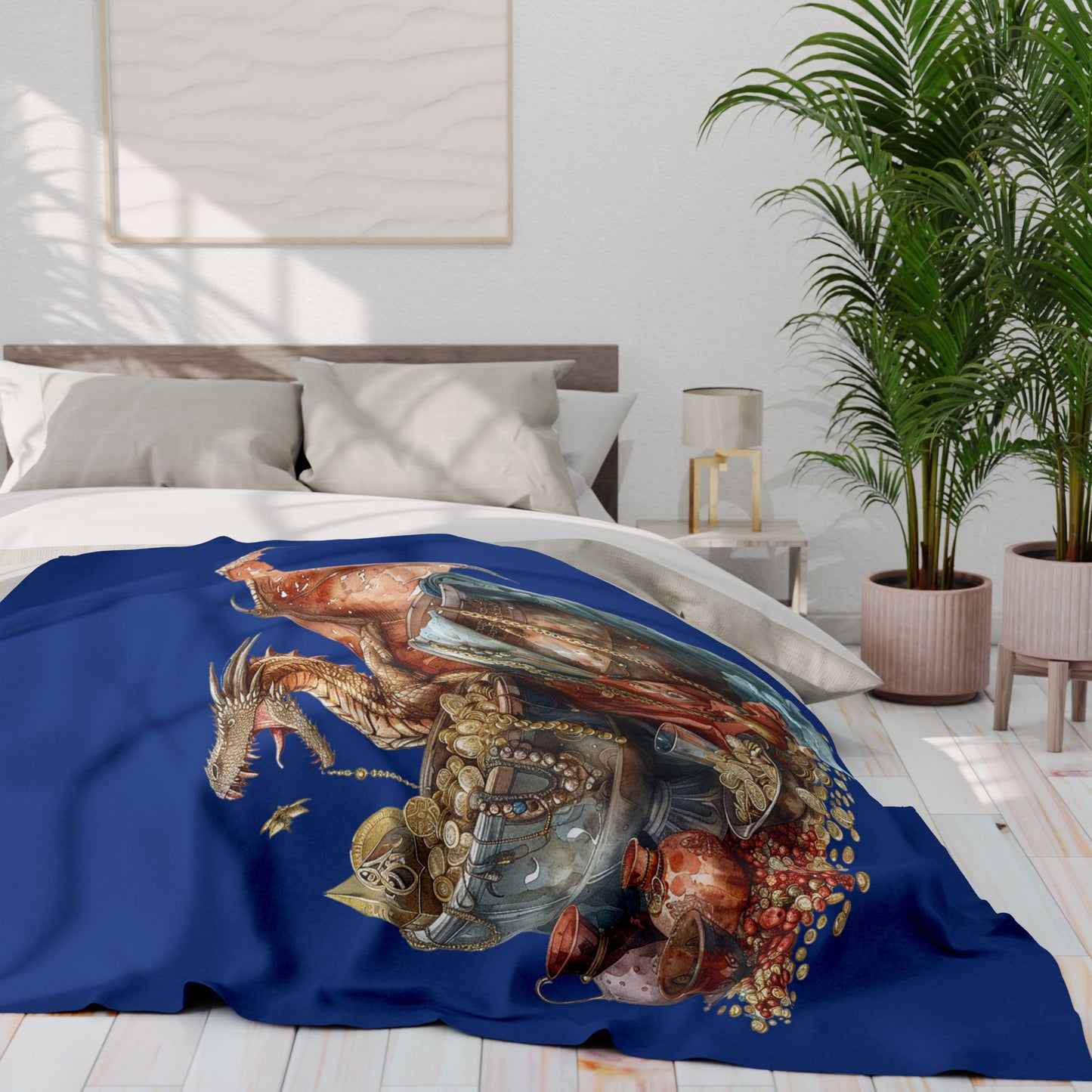 Dragon Hoard Cozy Arctic Fleece Blanket | Perfect for Home Decor, Gifting, and Cozy Nights - Snuggle up with a Dragon