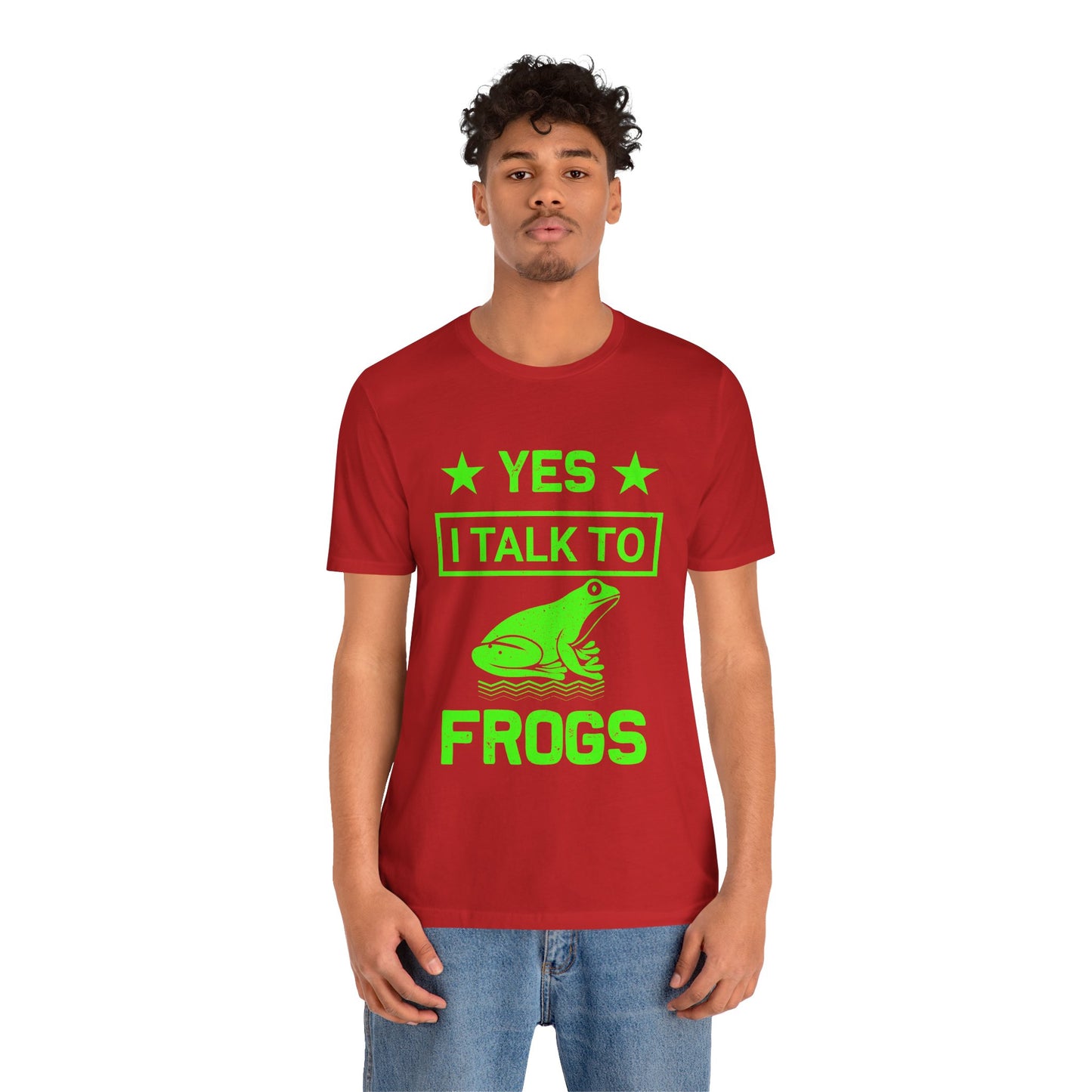 "I Talk to Frogs" Unisex Jersey Tee - Casual Everyday Wear - Great for Reptile Lovers