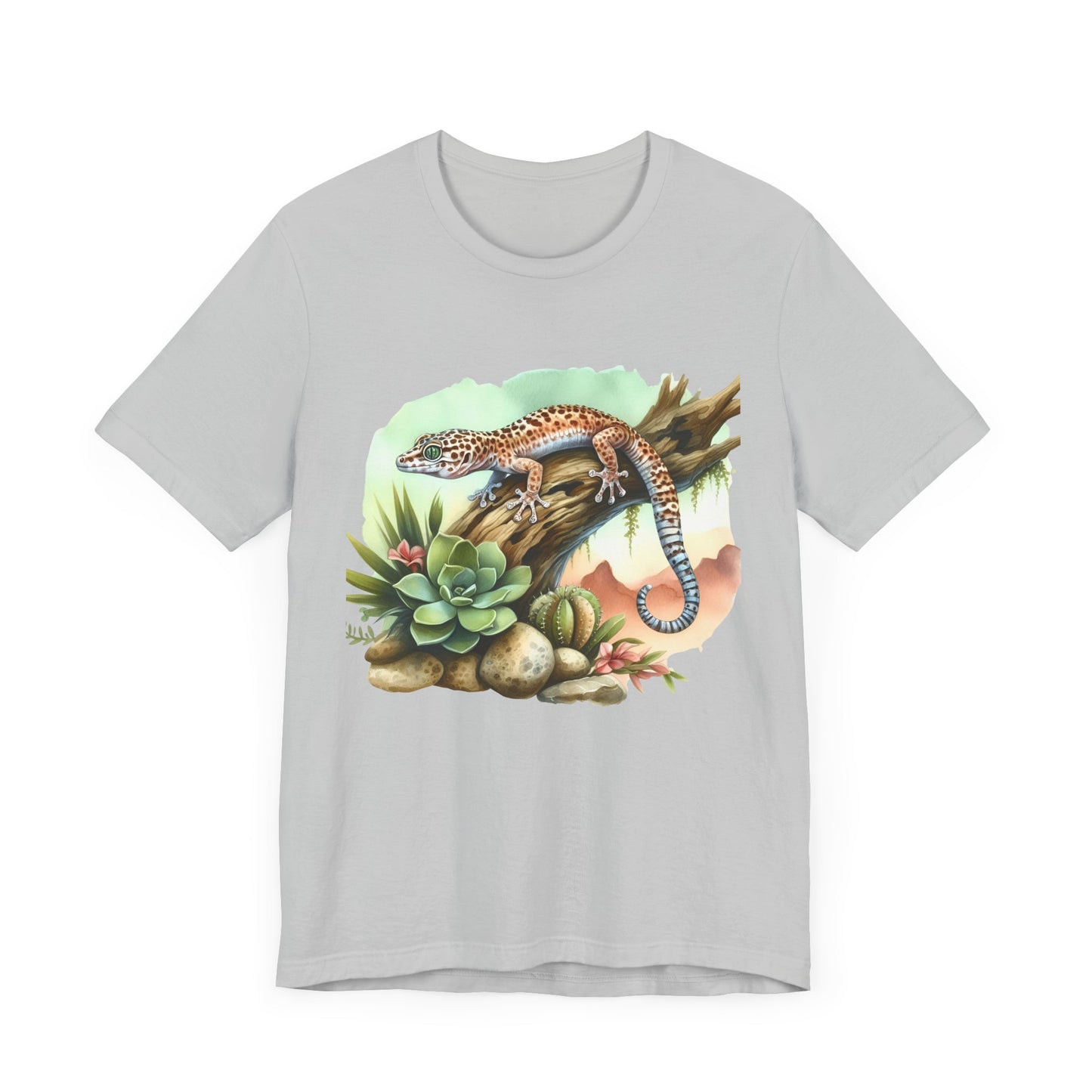 Gecko in a Tree Unisex Jersey Tee - Casual Everyday Wear - Great for Reptile Lovers