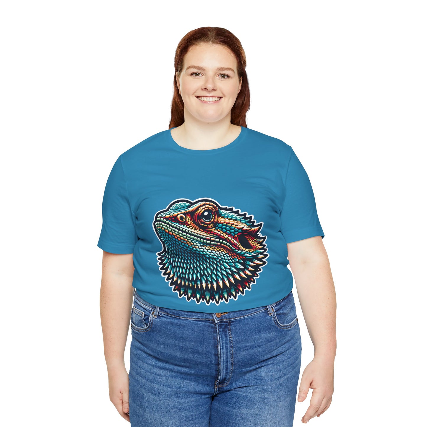 Beardie Head Unisex Jersey Tee - Casual Everyday Wear - Great for Reptile Lovers