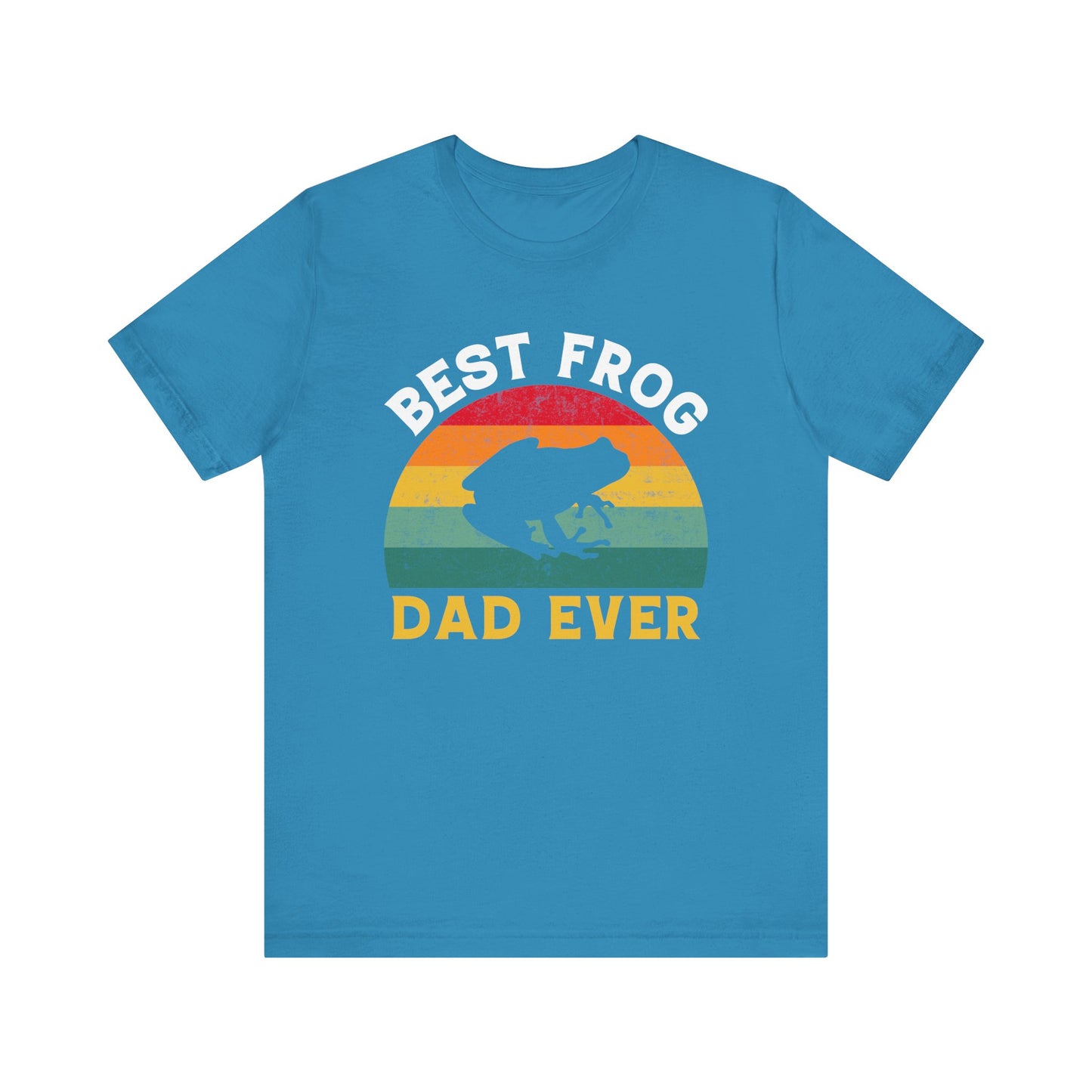 "Best Frog Dad" Print Unisex Jersey Tee - Casual Everyday Wear - Great for Reptile Lovers